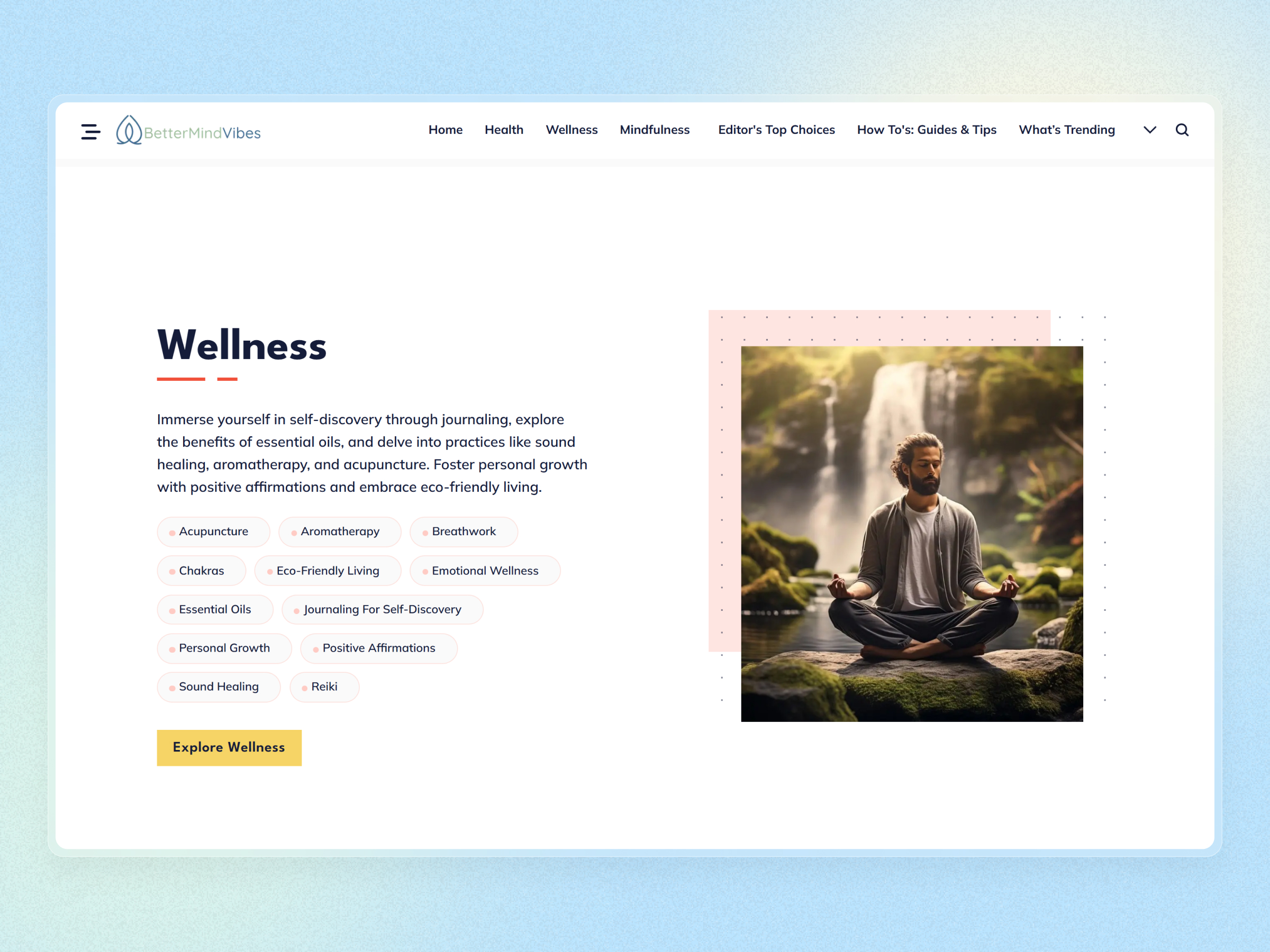 Better Mind Vibes Blog Website | Craftnotion