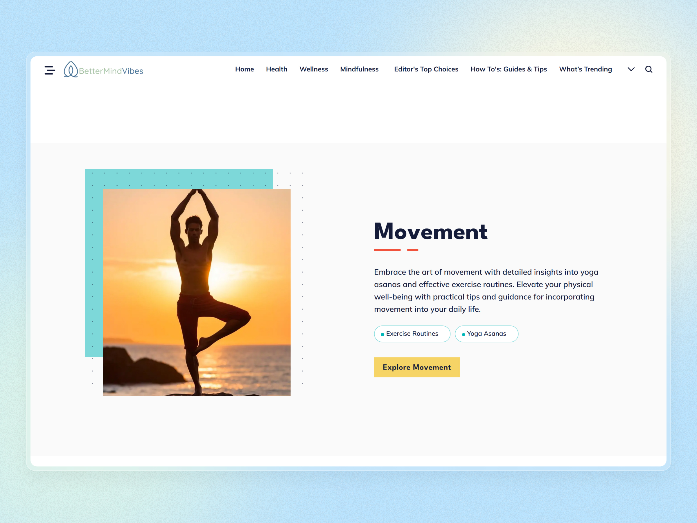 Better Mind Vibes Blog Website | Craftnotion