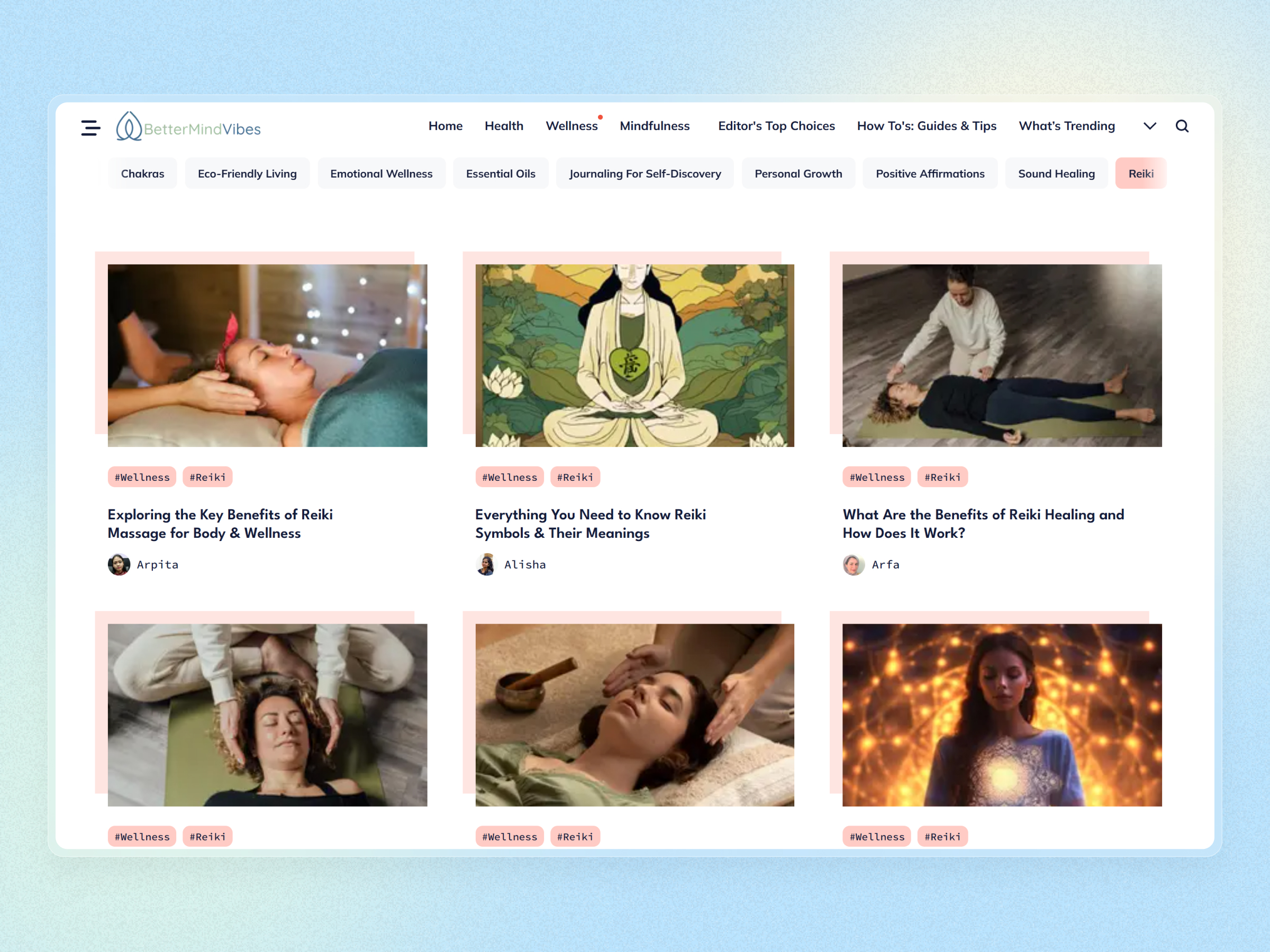 Better Mind Vibes Blog Website | Craftnotion