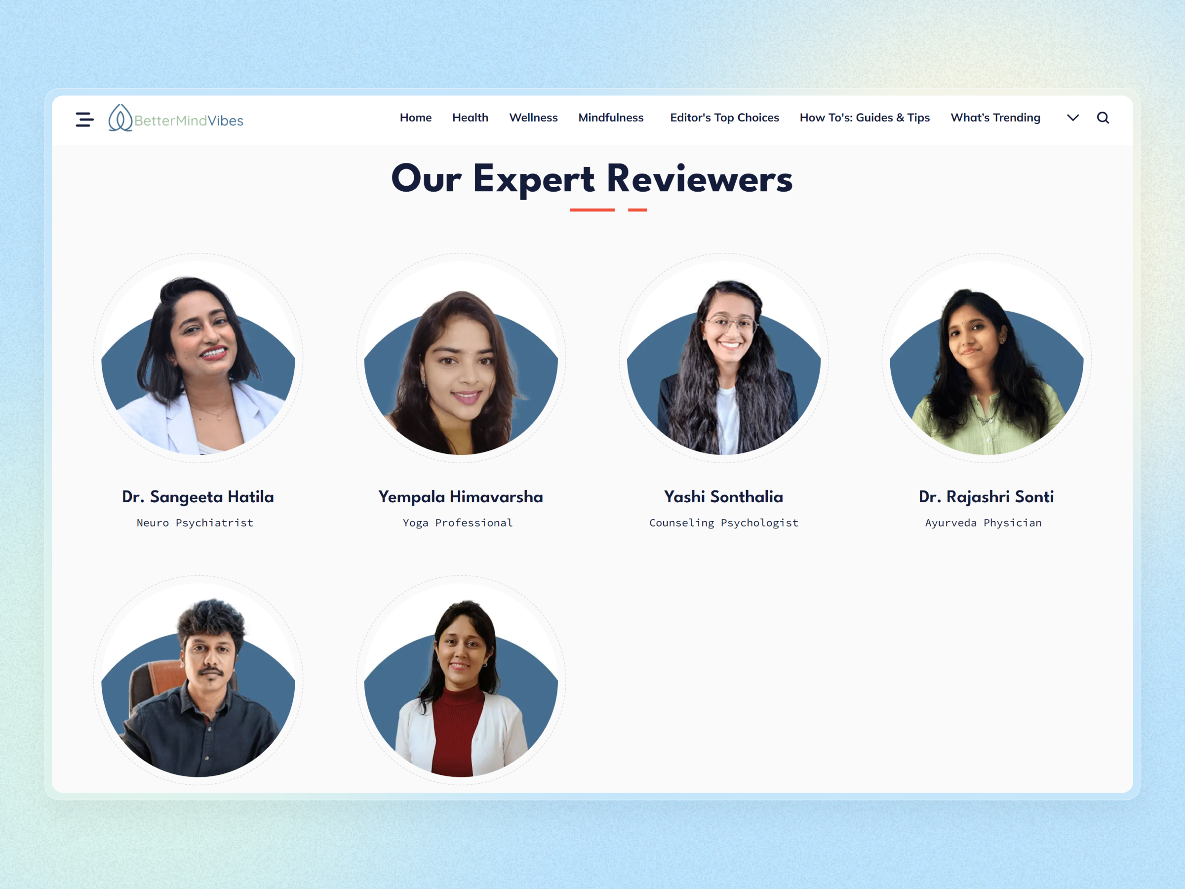 Better Mind Vibes Blog Website | Craftnotion