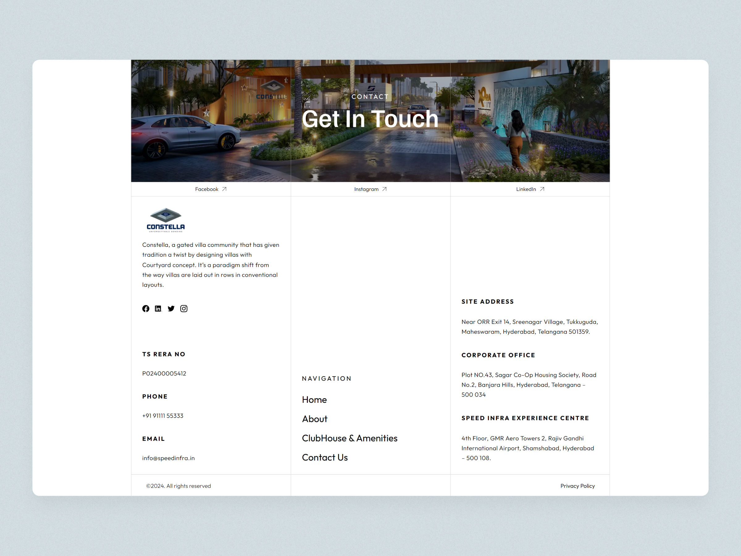 Constella Premium Real Estate Website | Craftnotion
