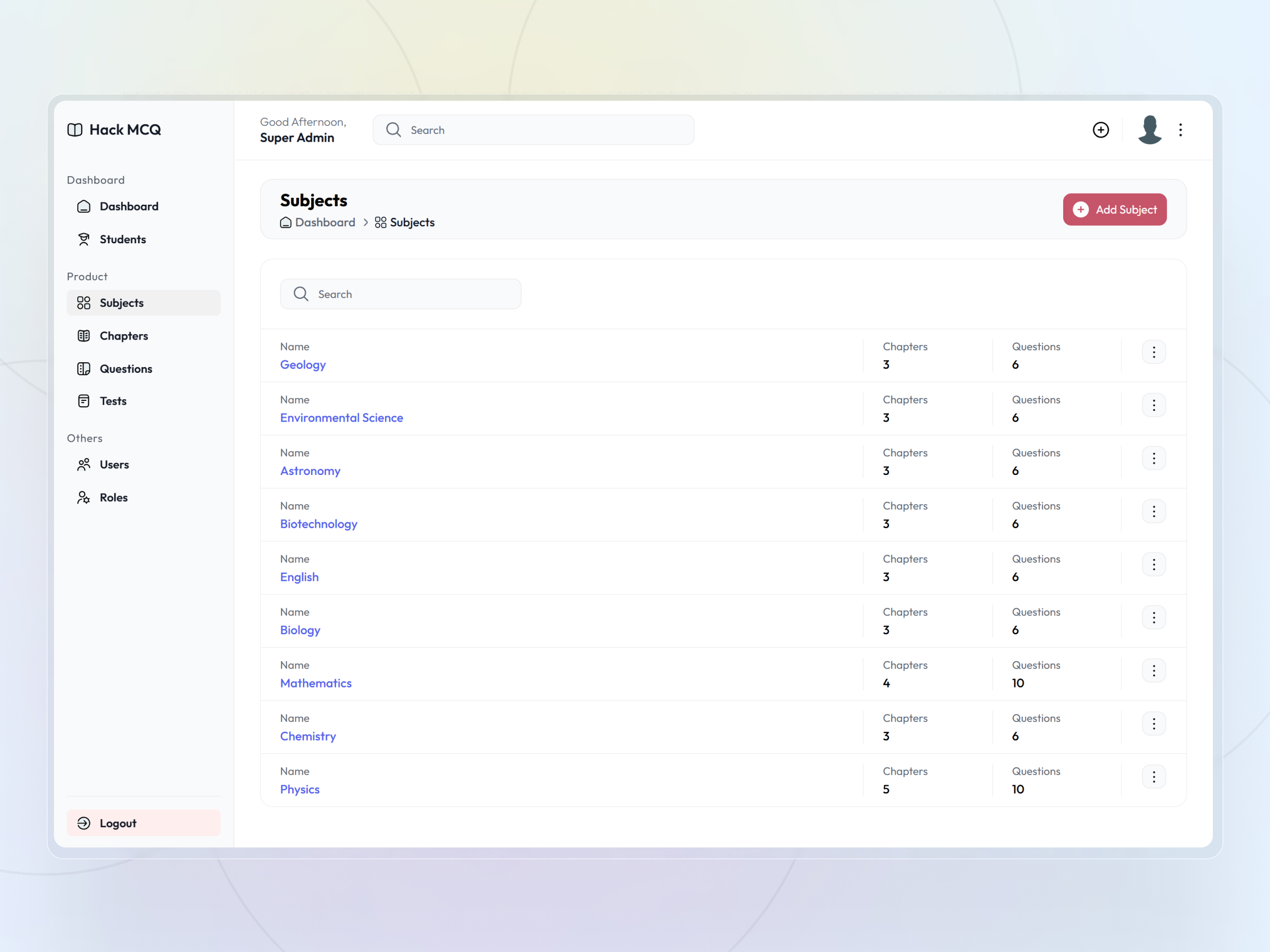 HackMCQ Adaptive Exam Practice Platform