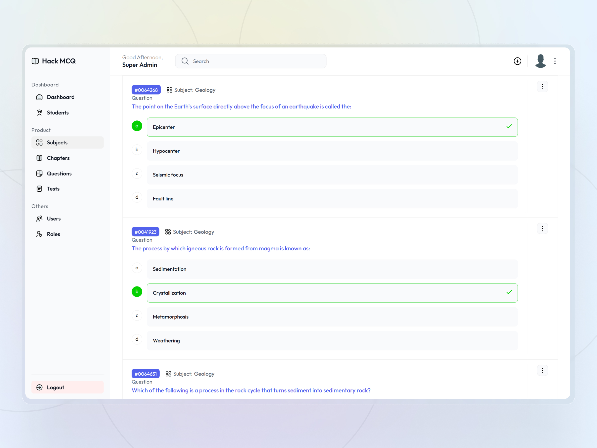HackMCQ Adaptive Exam Practice Platform