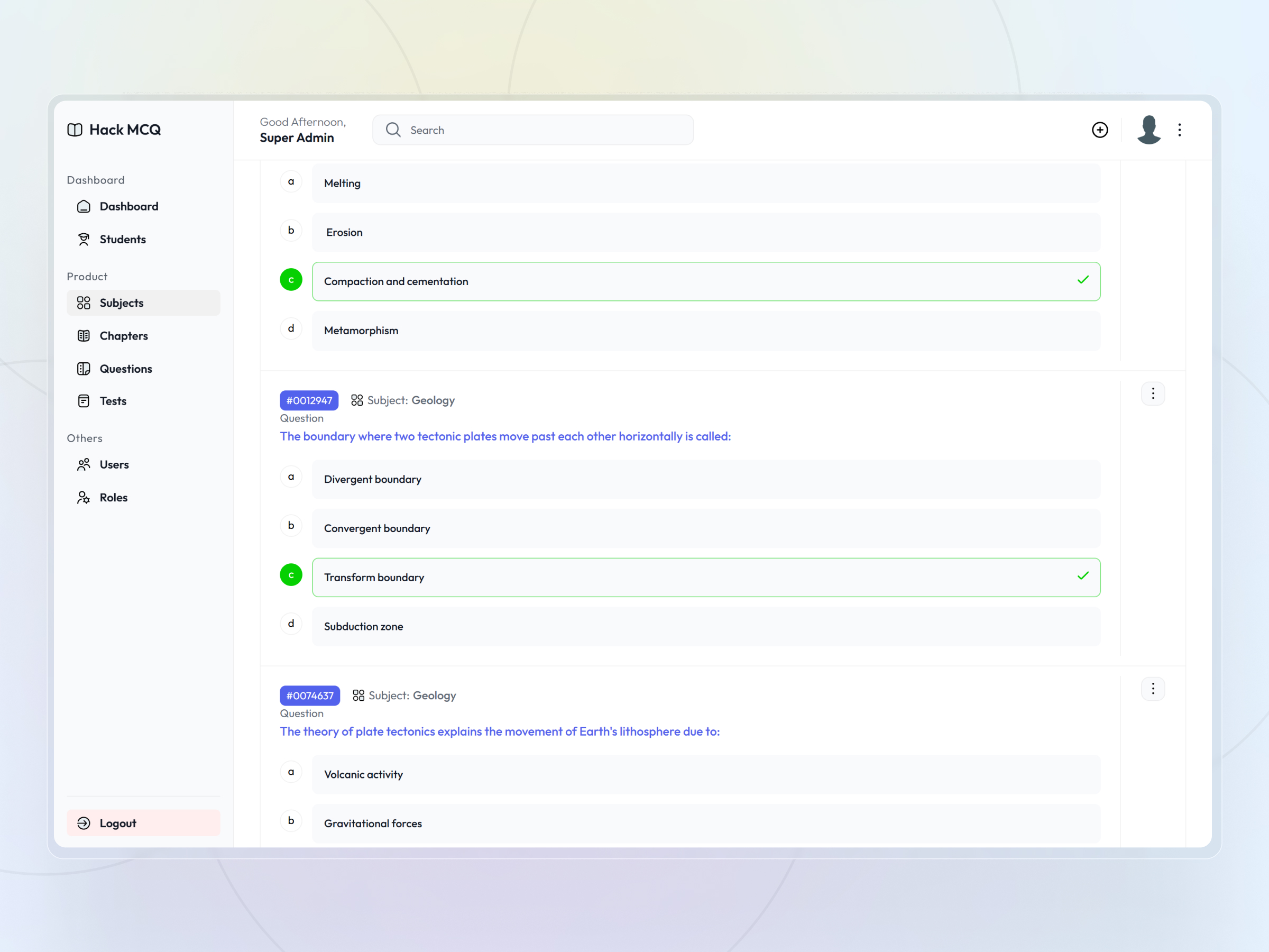 HackMCQ Adaptive Exam Practice Platform