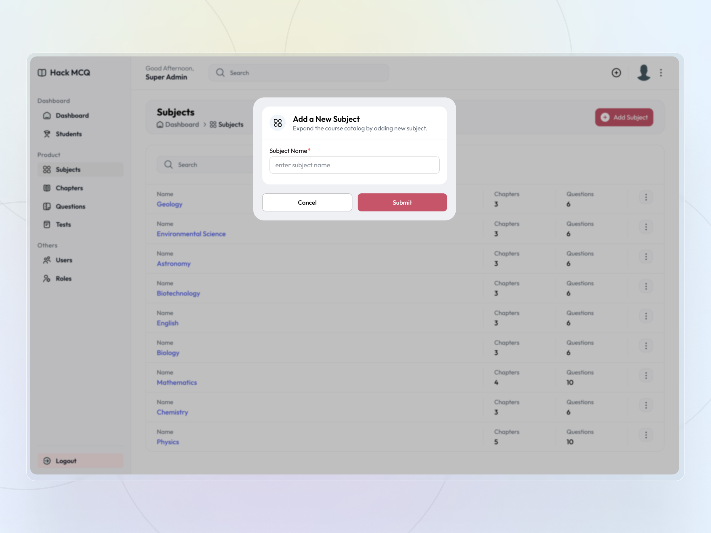 HackMCQ Adaptive Exam Practice Platform