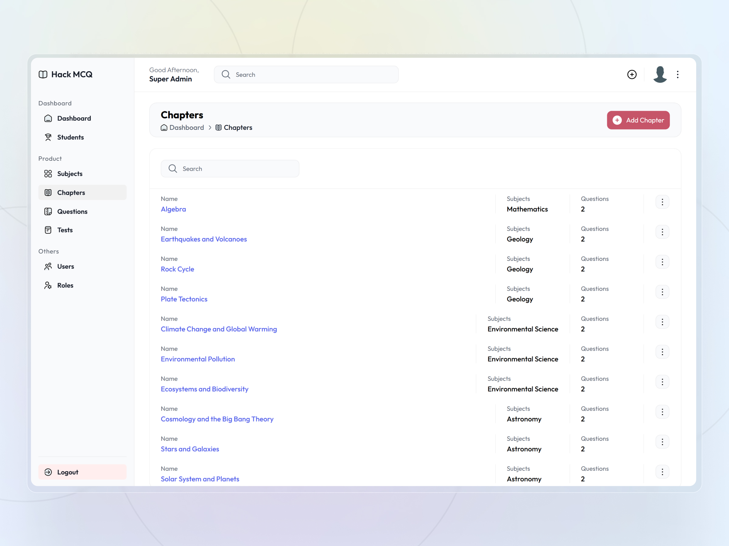HackMCQ Adaptive Exam Practice Platform