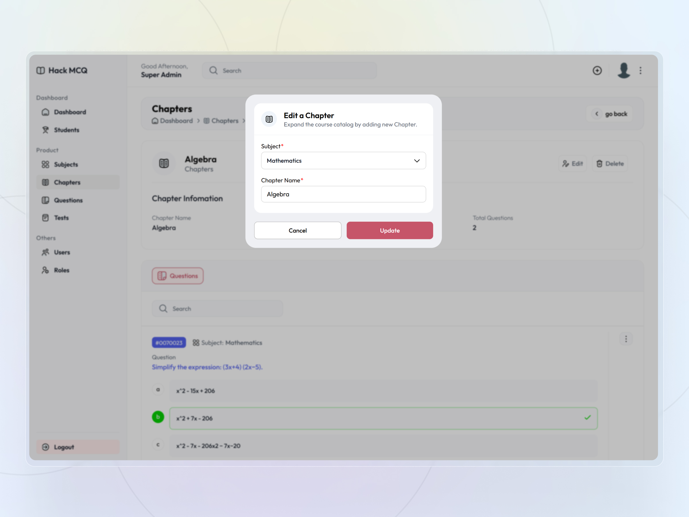 HackMCQ Adaptive Exam Practice Platform