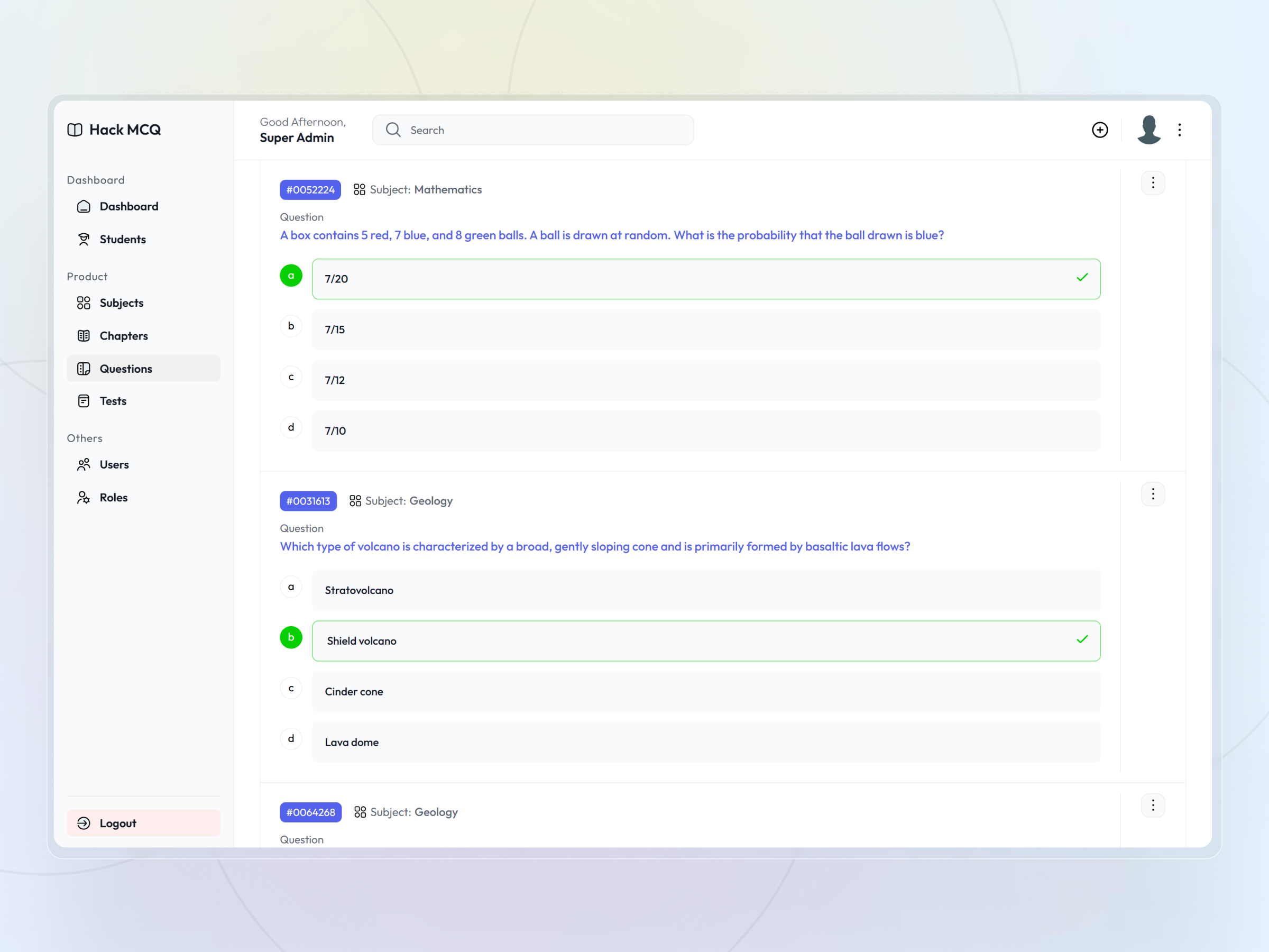 HackMCQ Adaptive Exam Practice Platform