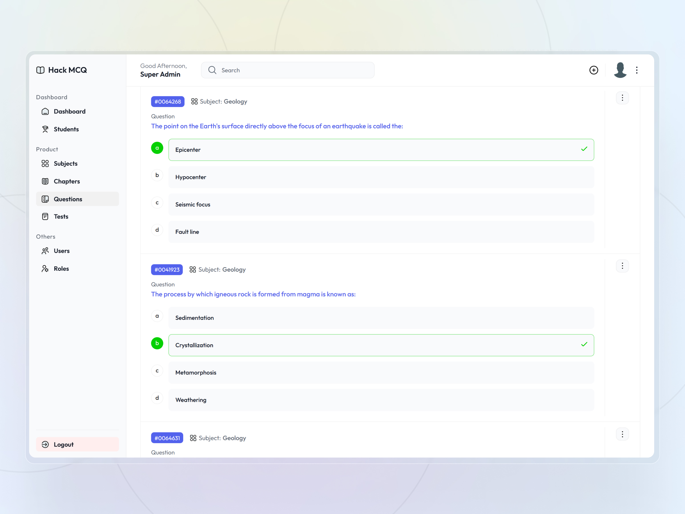 HackMCQ Adaptive Exam Practice Platform