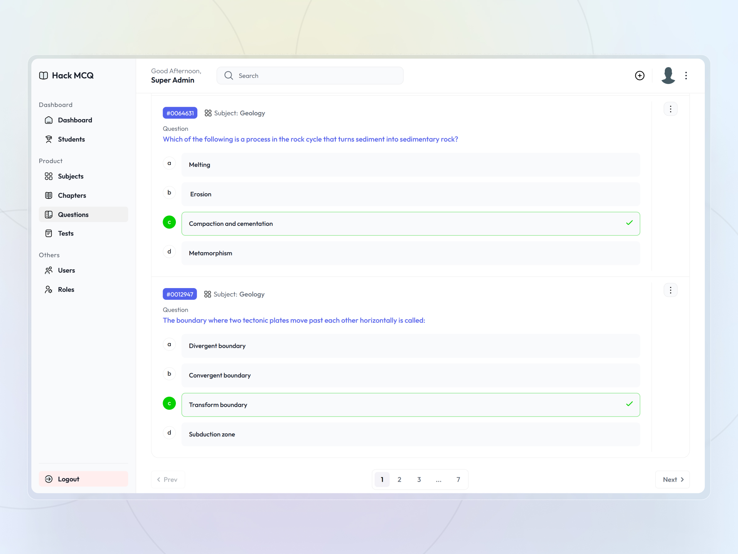 HackMCQ Adaptive Exam Practice Platform