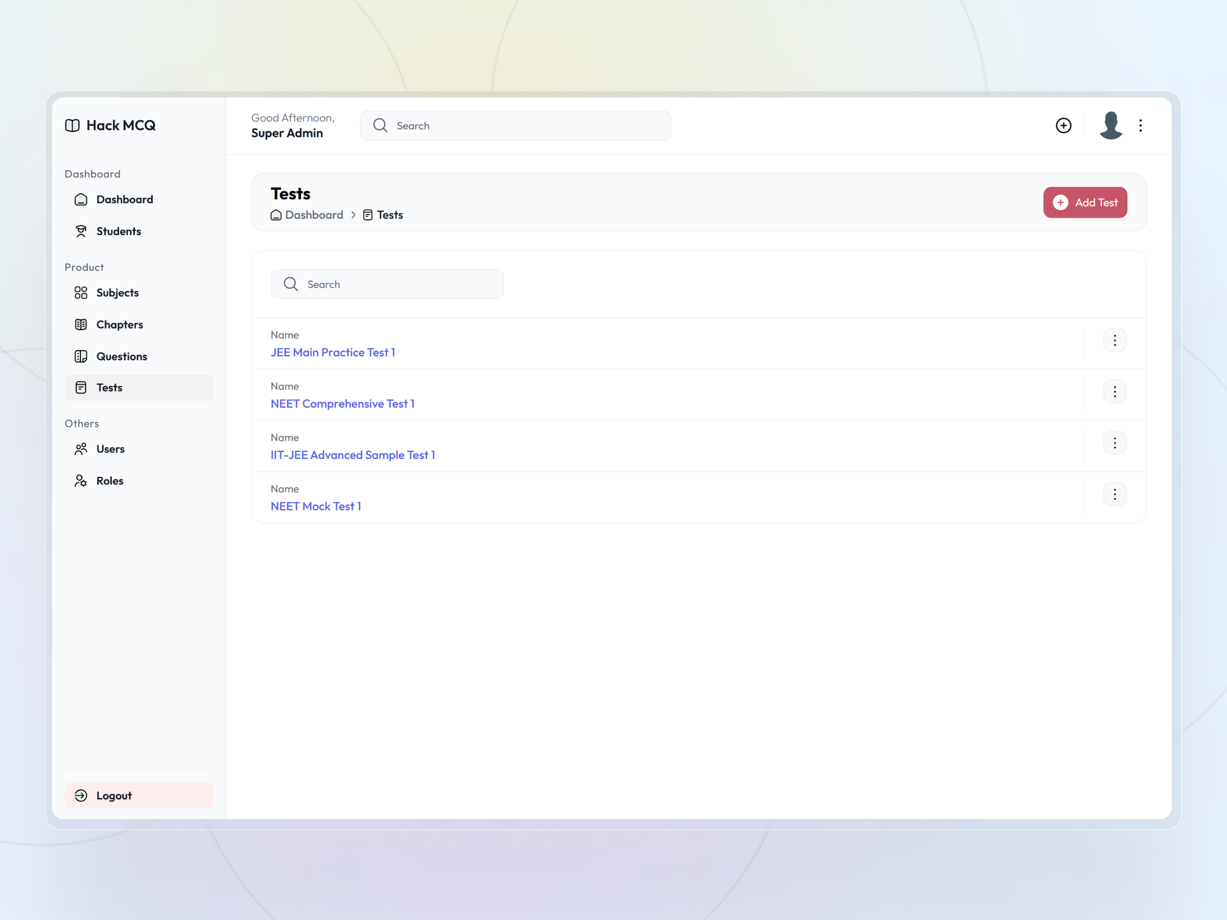 HackMCQ Adaptive Exam Practice Platform