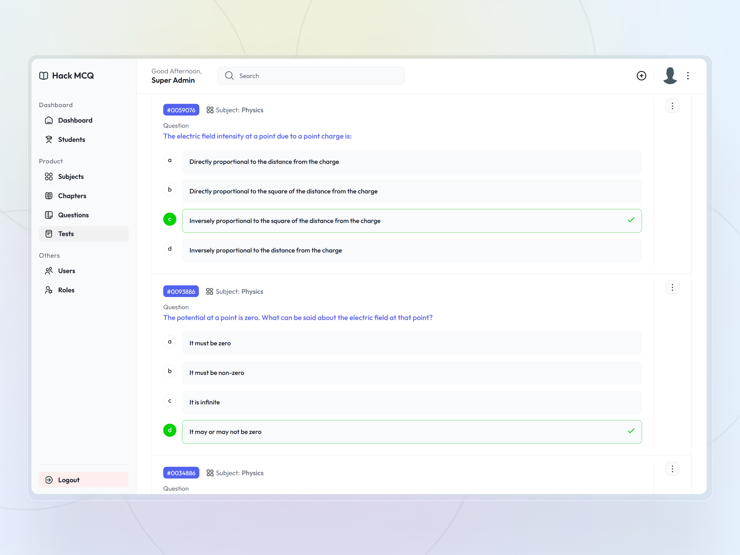 HackMCQ Adaptive Exam Practice Platform