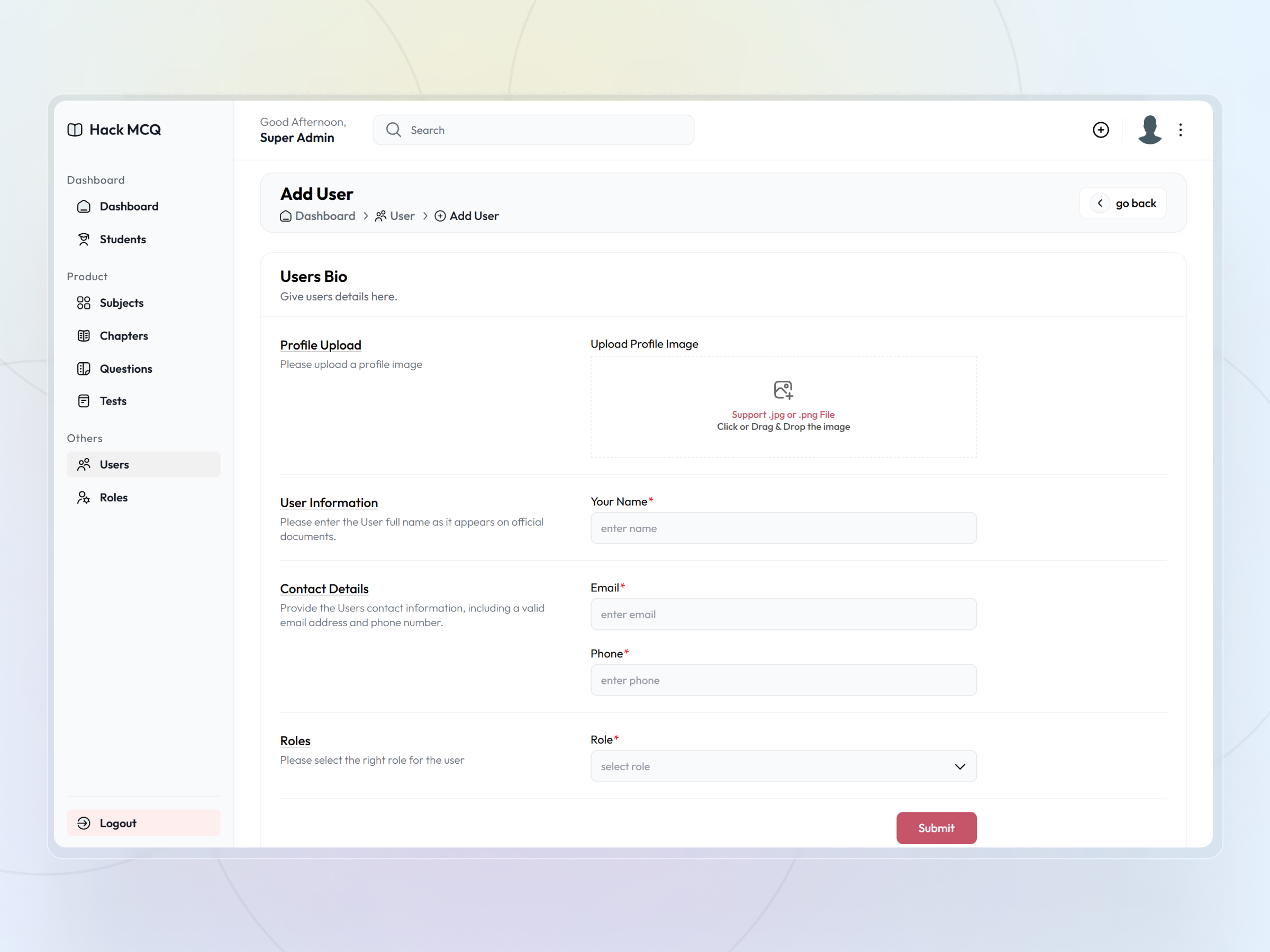 HackMCQ Adaptive Exam Practice Platform
