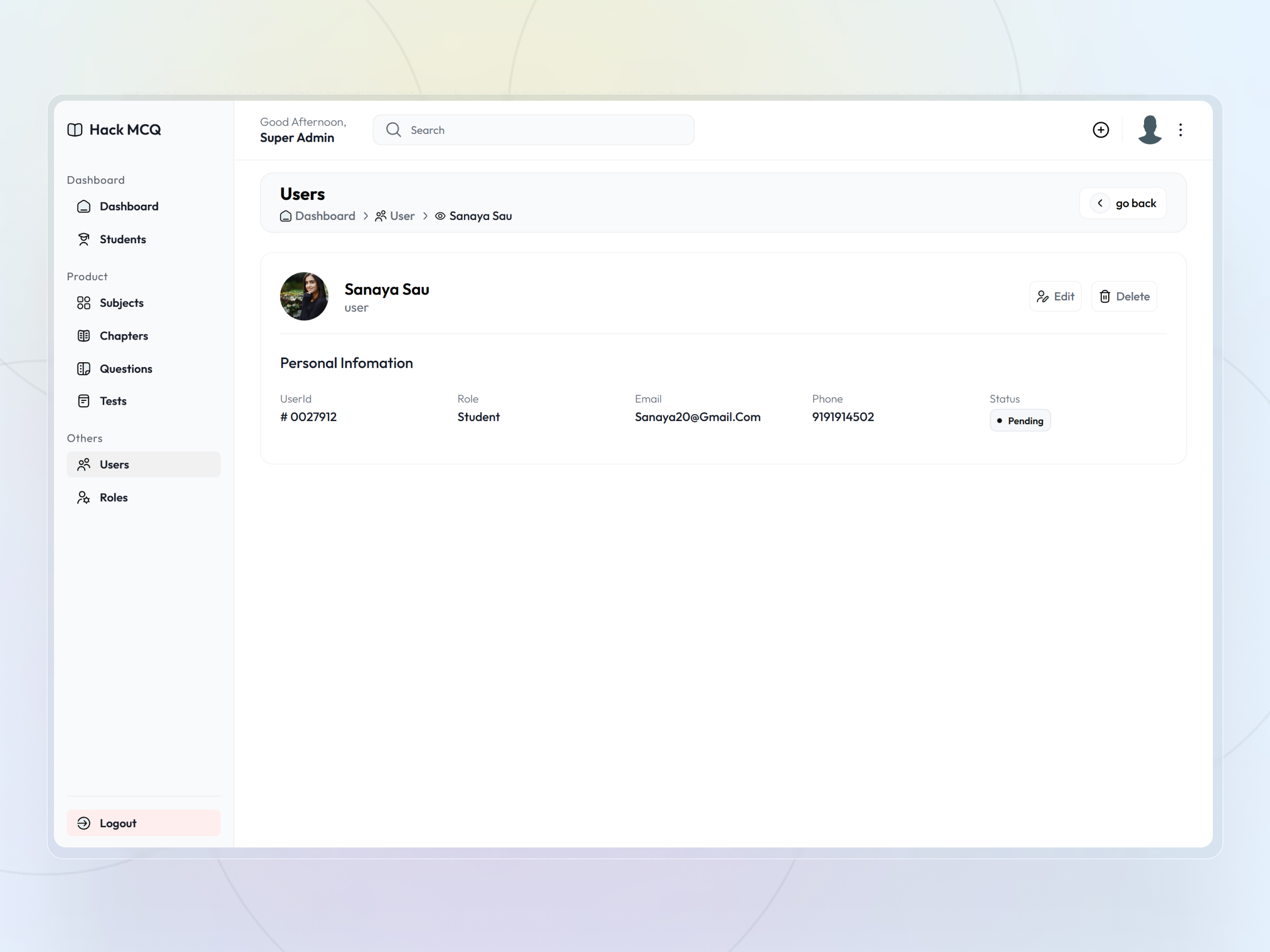 HackMCQ Adaptive Exam Practice Platform