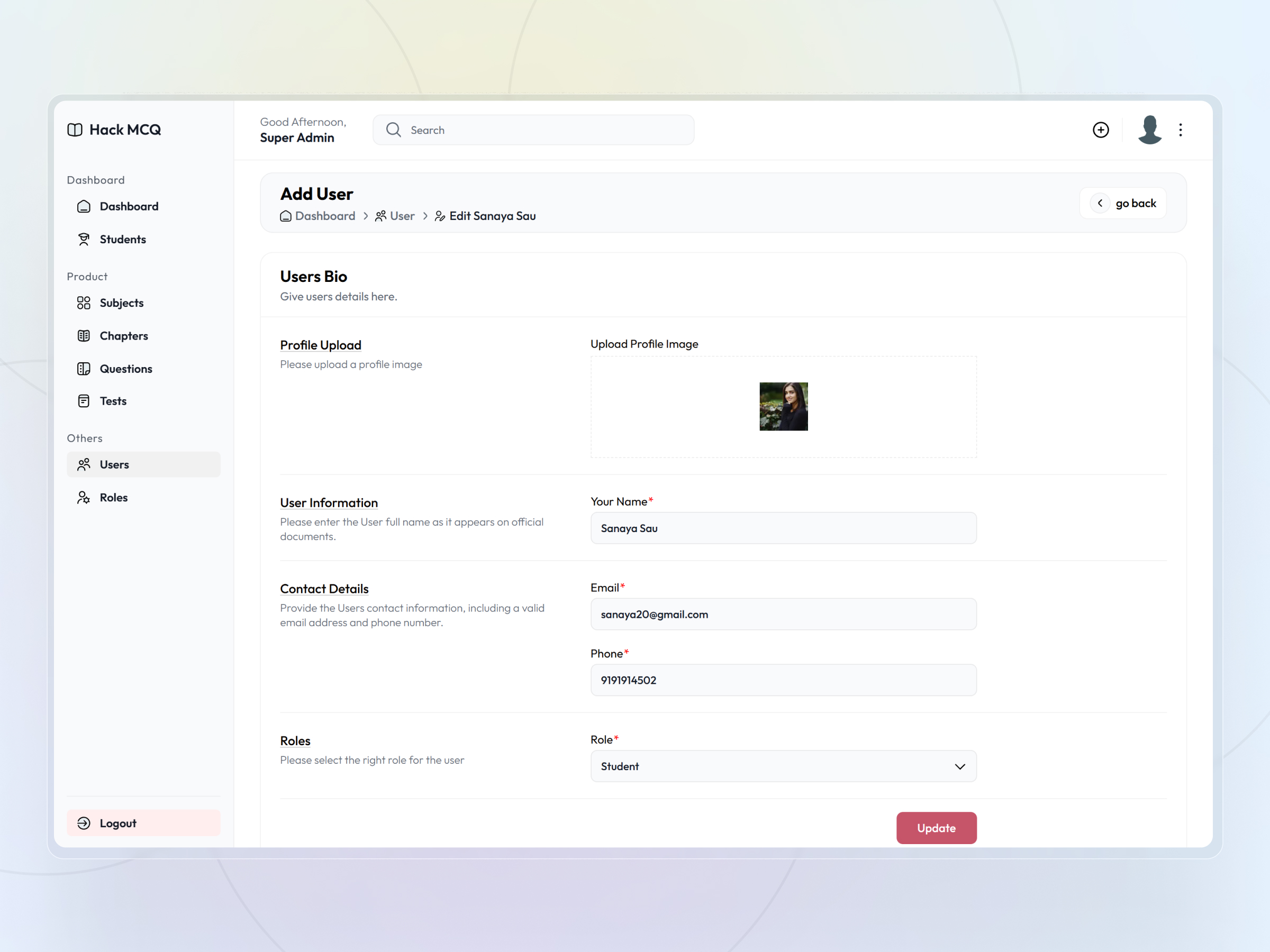 HackMCQ Adaptive Exam Practice Platform