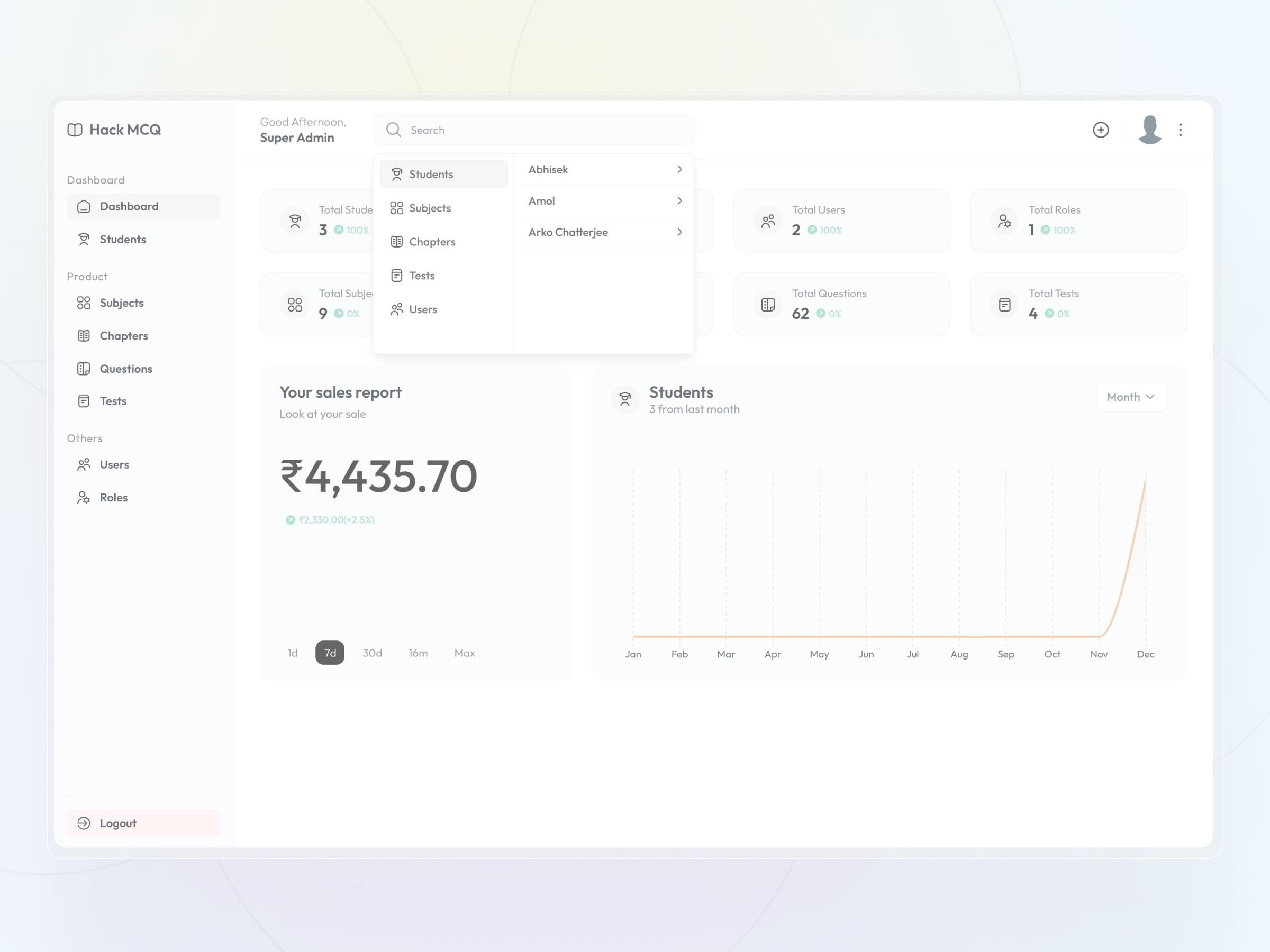 HackMCQ Adaptive Exam Practice Platform
