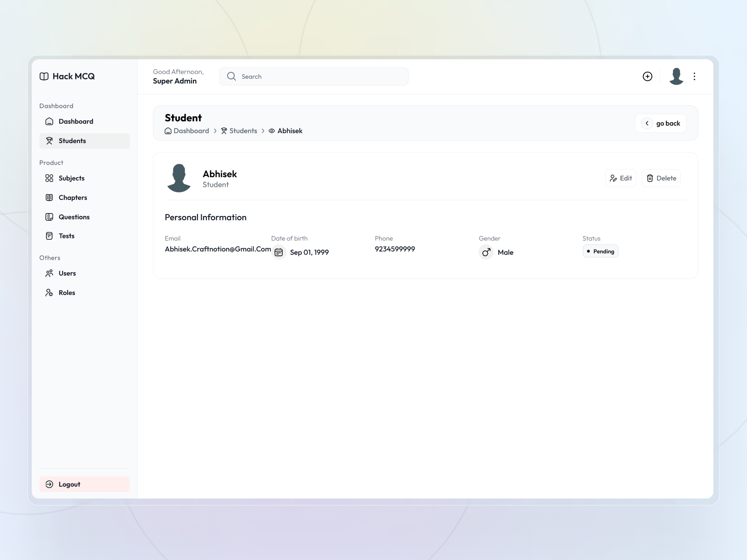 HackMCQ Adaptive Exam Practice Platform
