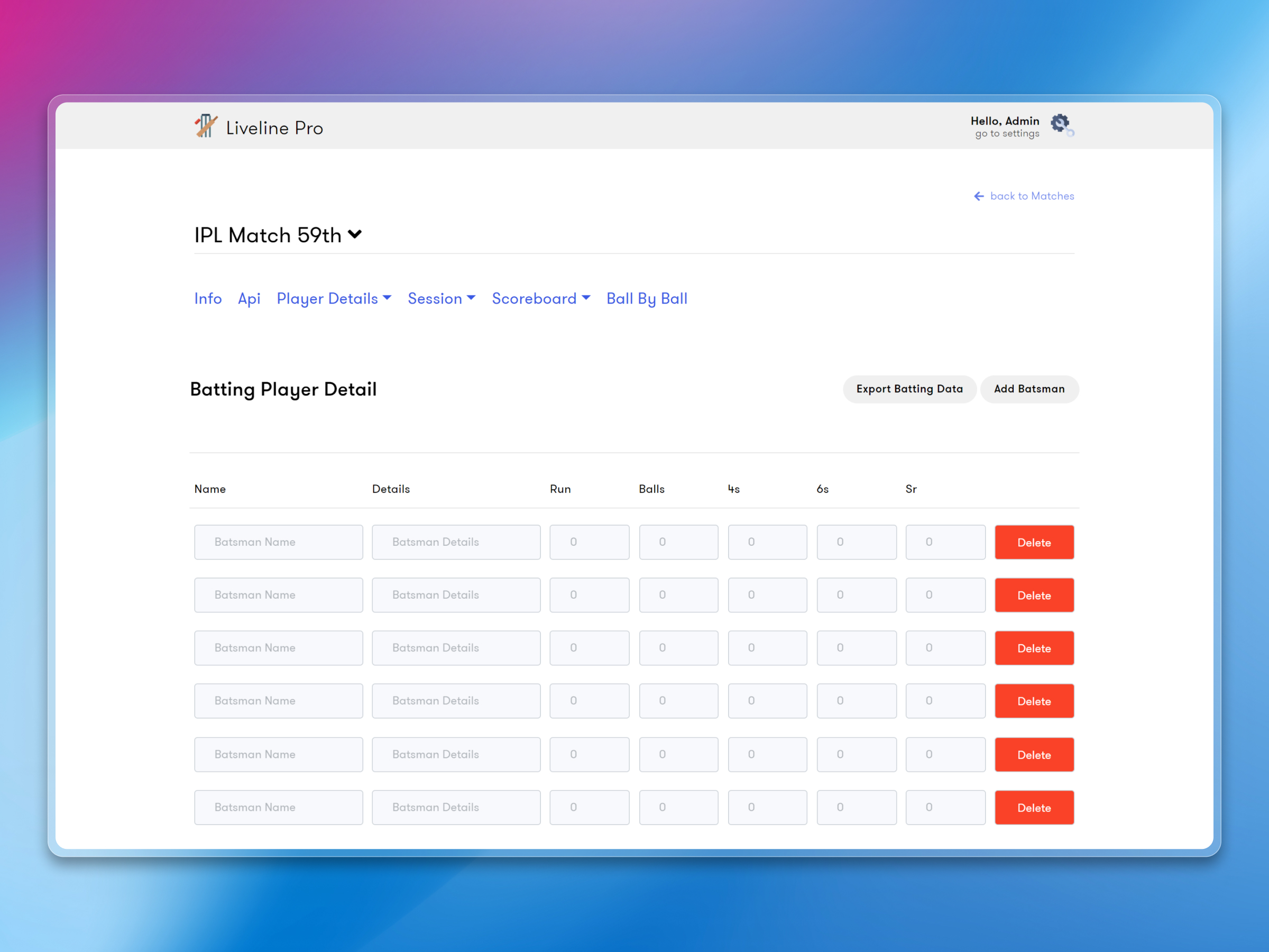 Live Line Dashboard | Craftnotion
