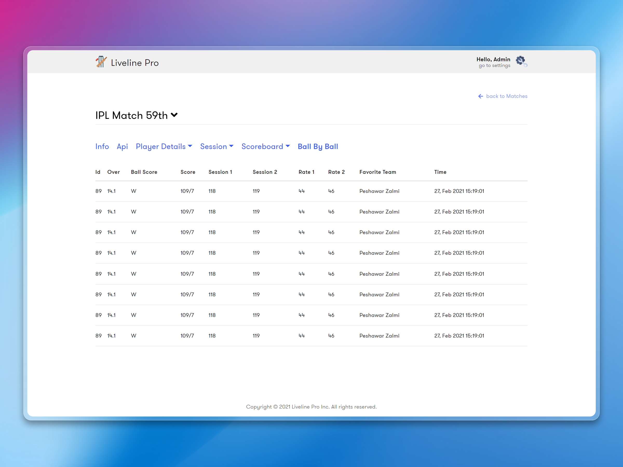 Live Line Dashboard | Craftnotion