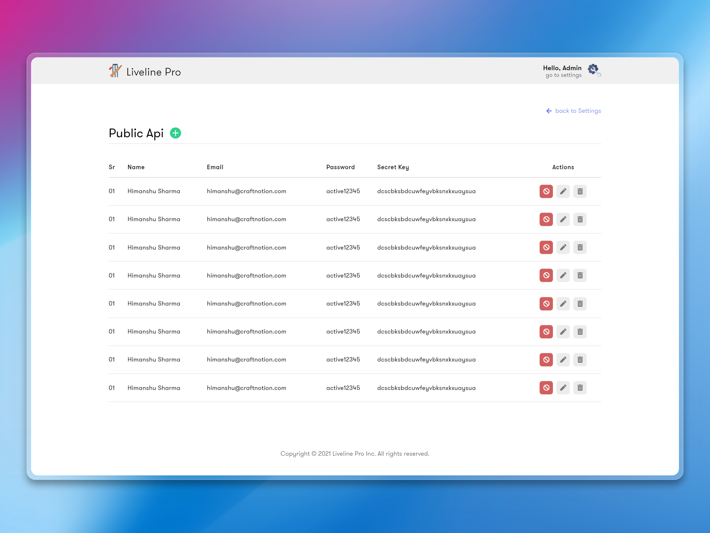 Live Line Dashboard | Craftnotion