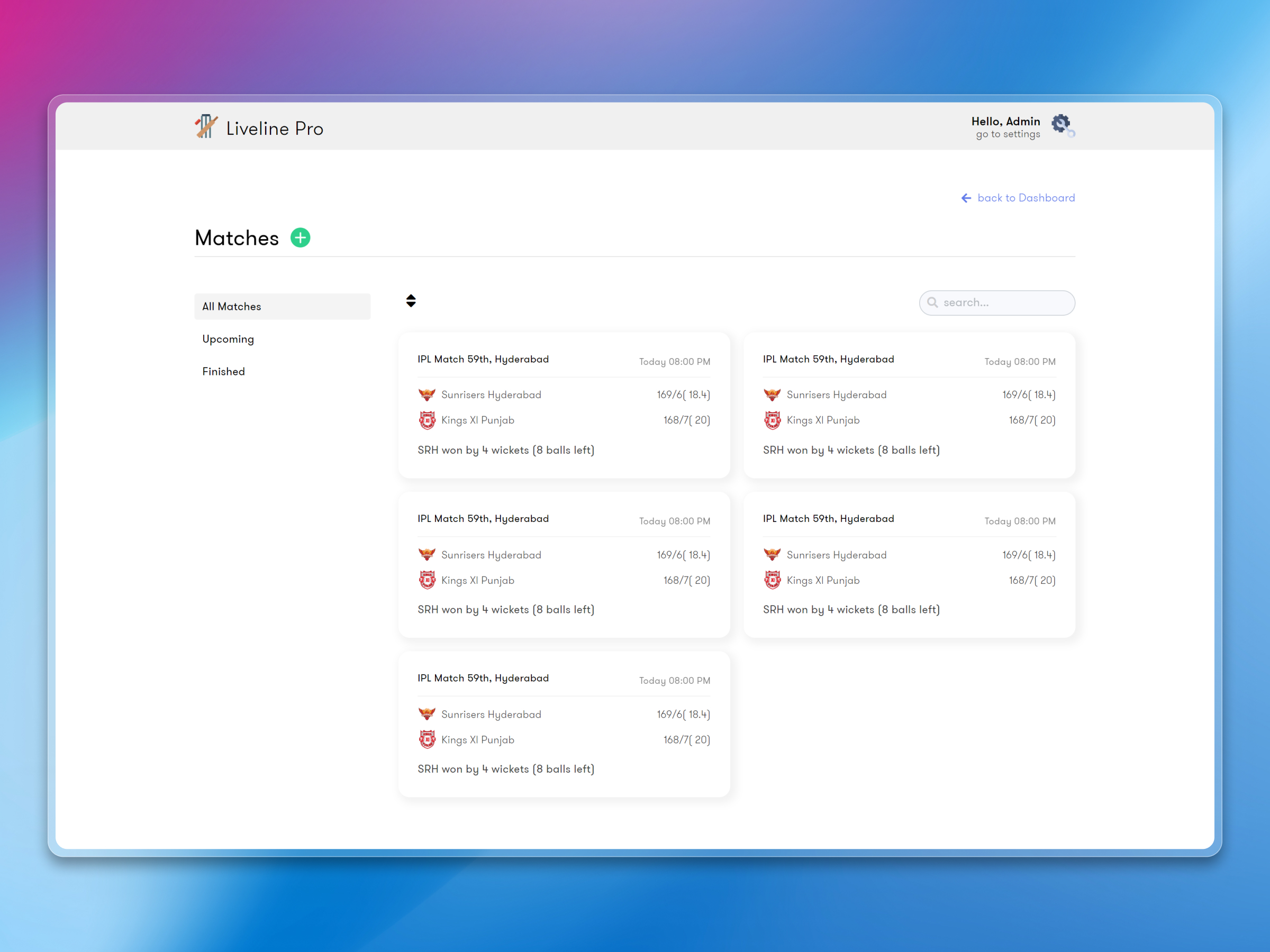 Live Line Dashboard | Craftnotion