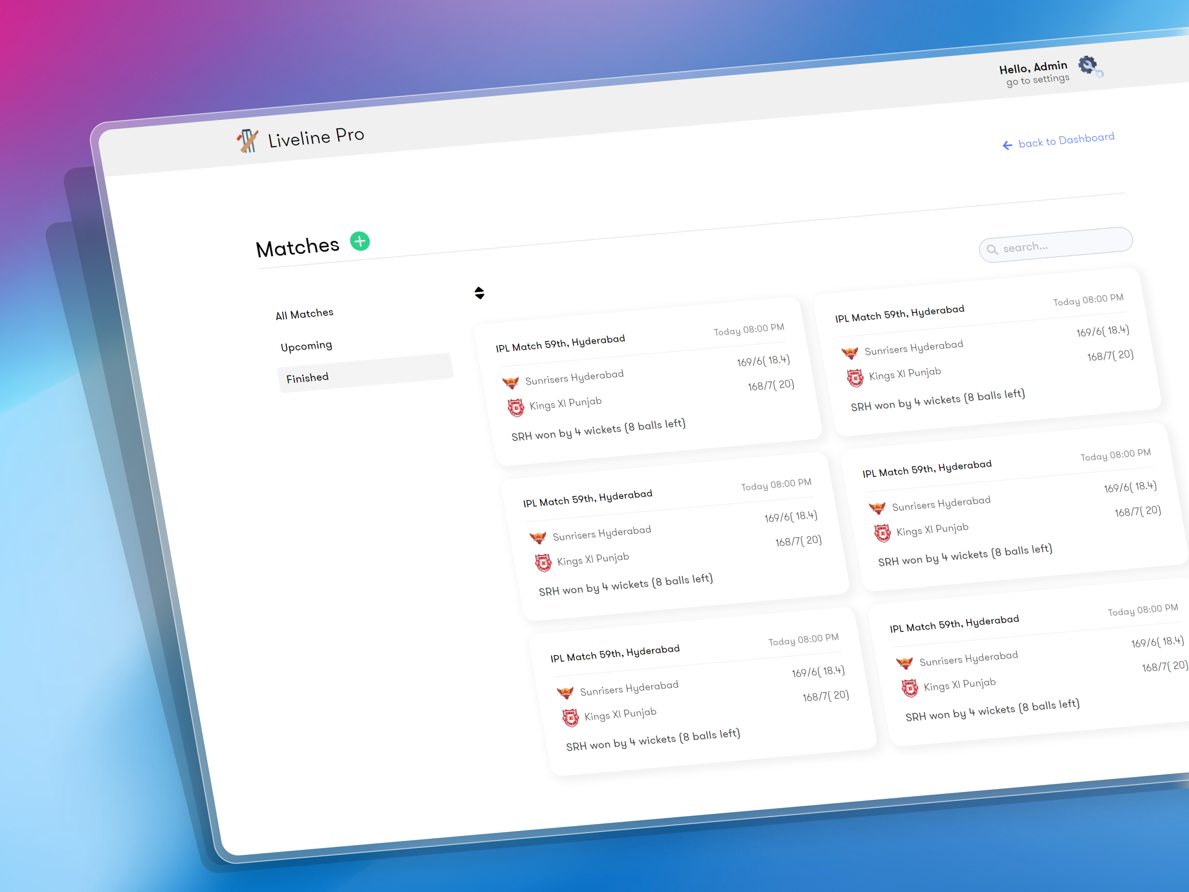 Comprehensive Match Management | Craftnotion