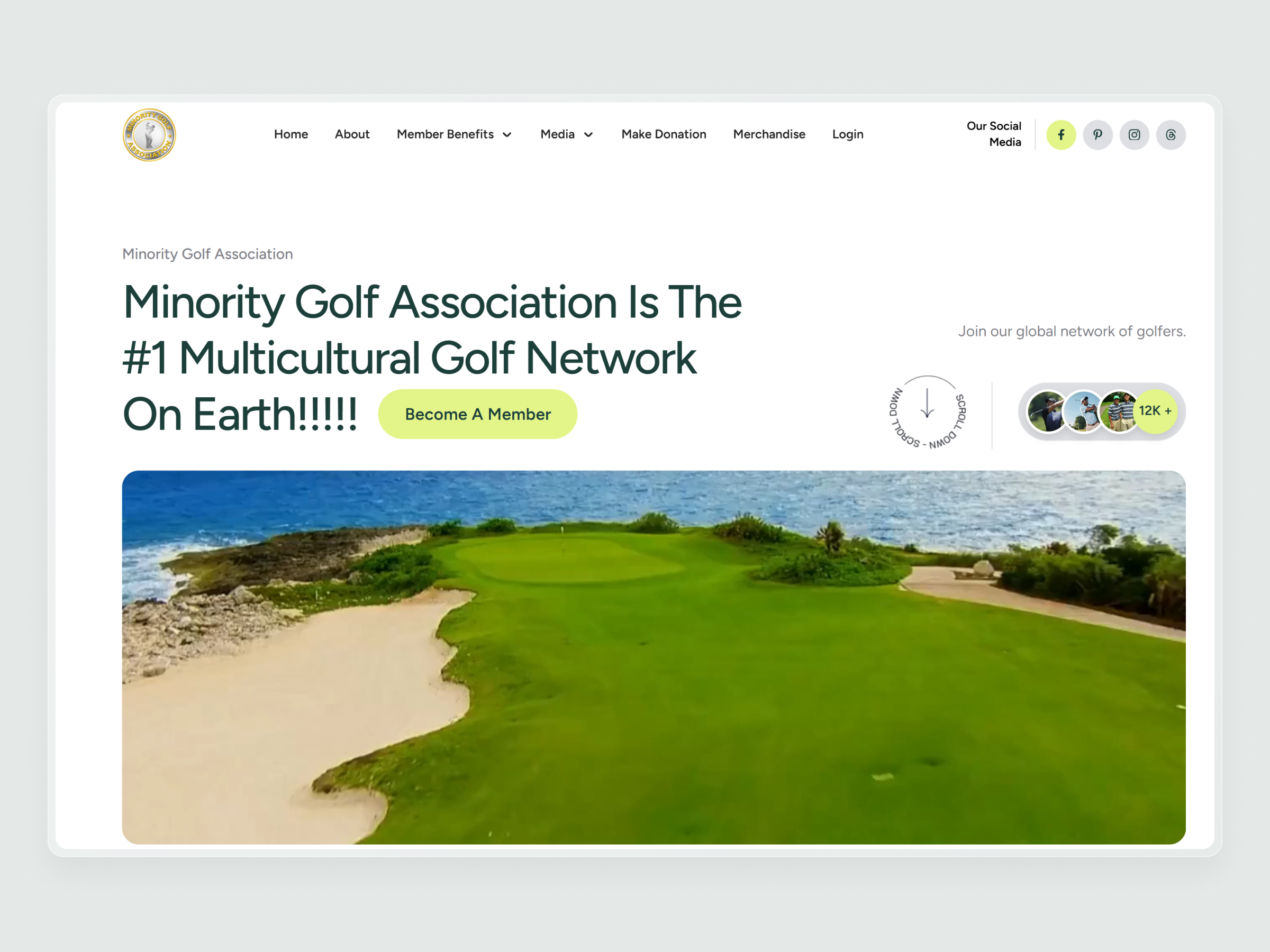 Minority Golf Association Website | Craftnotion