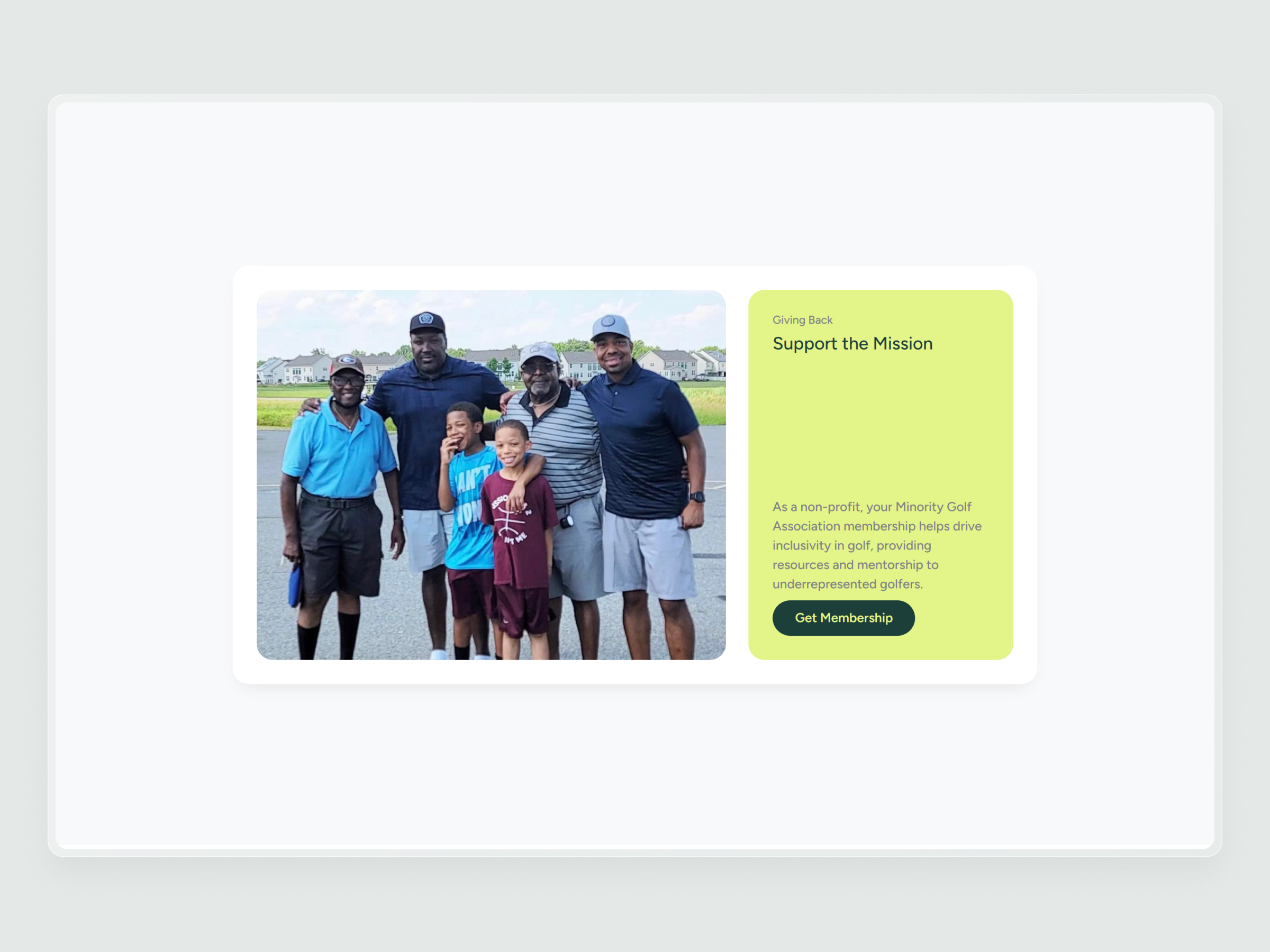Minority Golf Association Website | Craftnotion