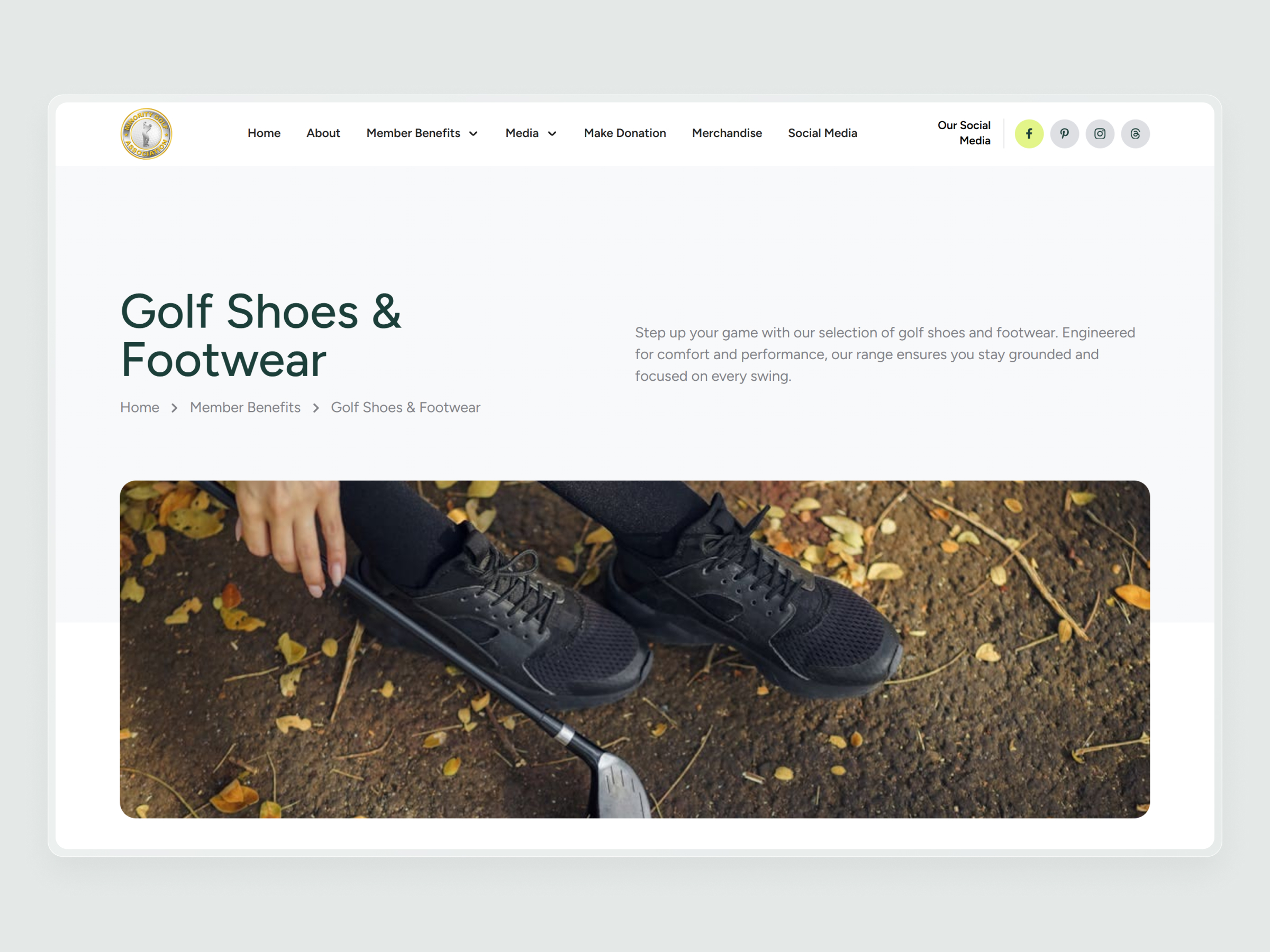 Minority Golf Association Website | Craftnotion