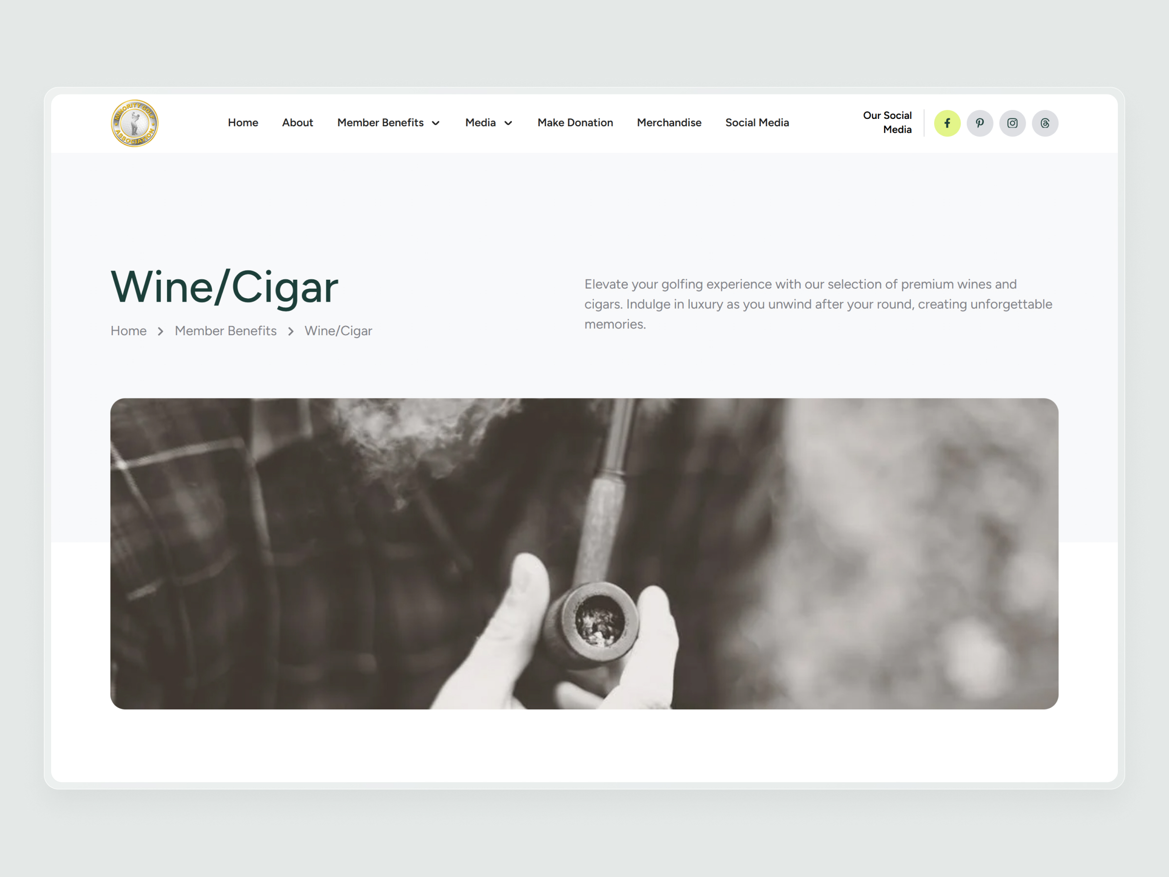 Minority Golf Association Website | Craftnotion