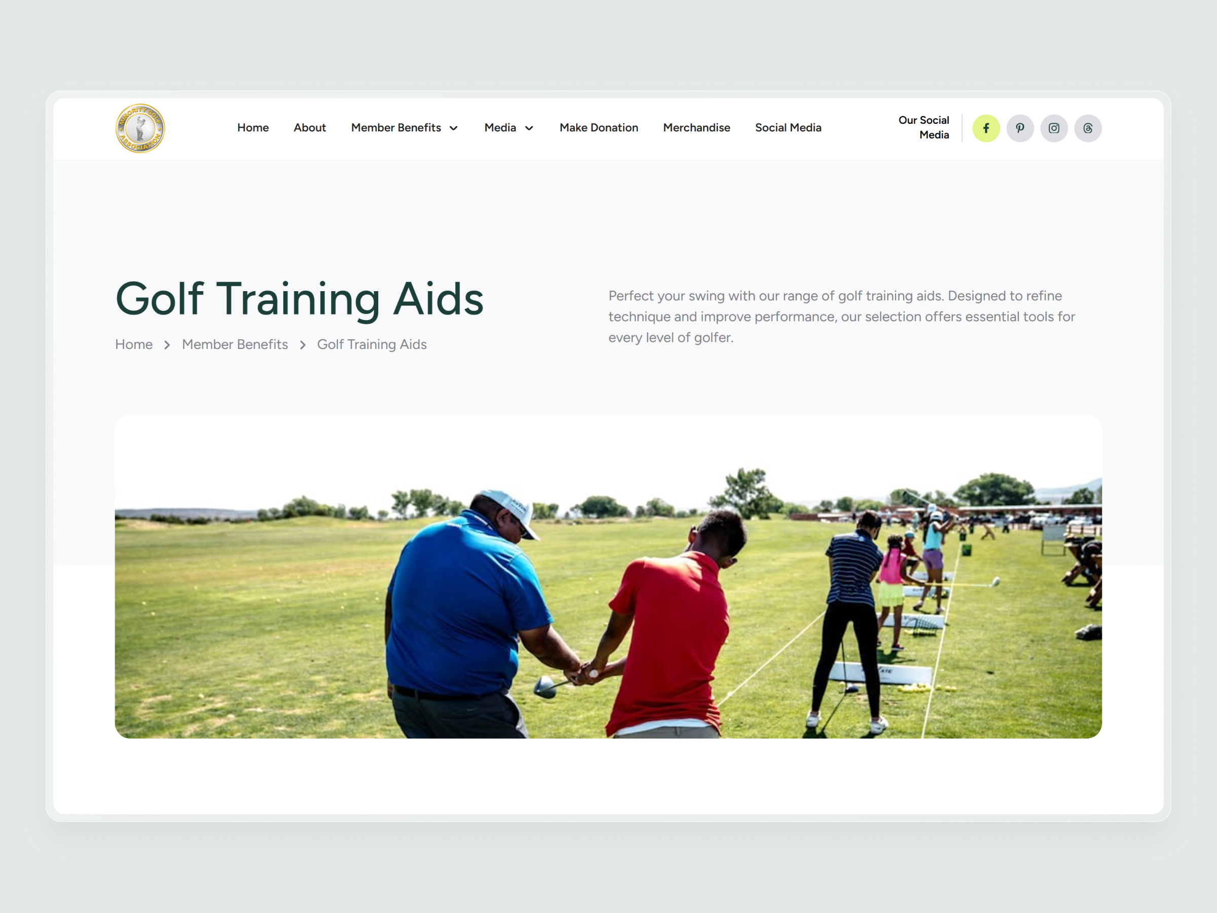 Minority Golf Association Website | Craftnotion