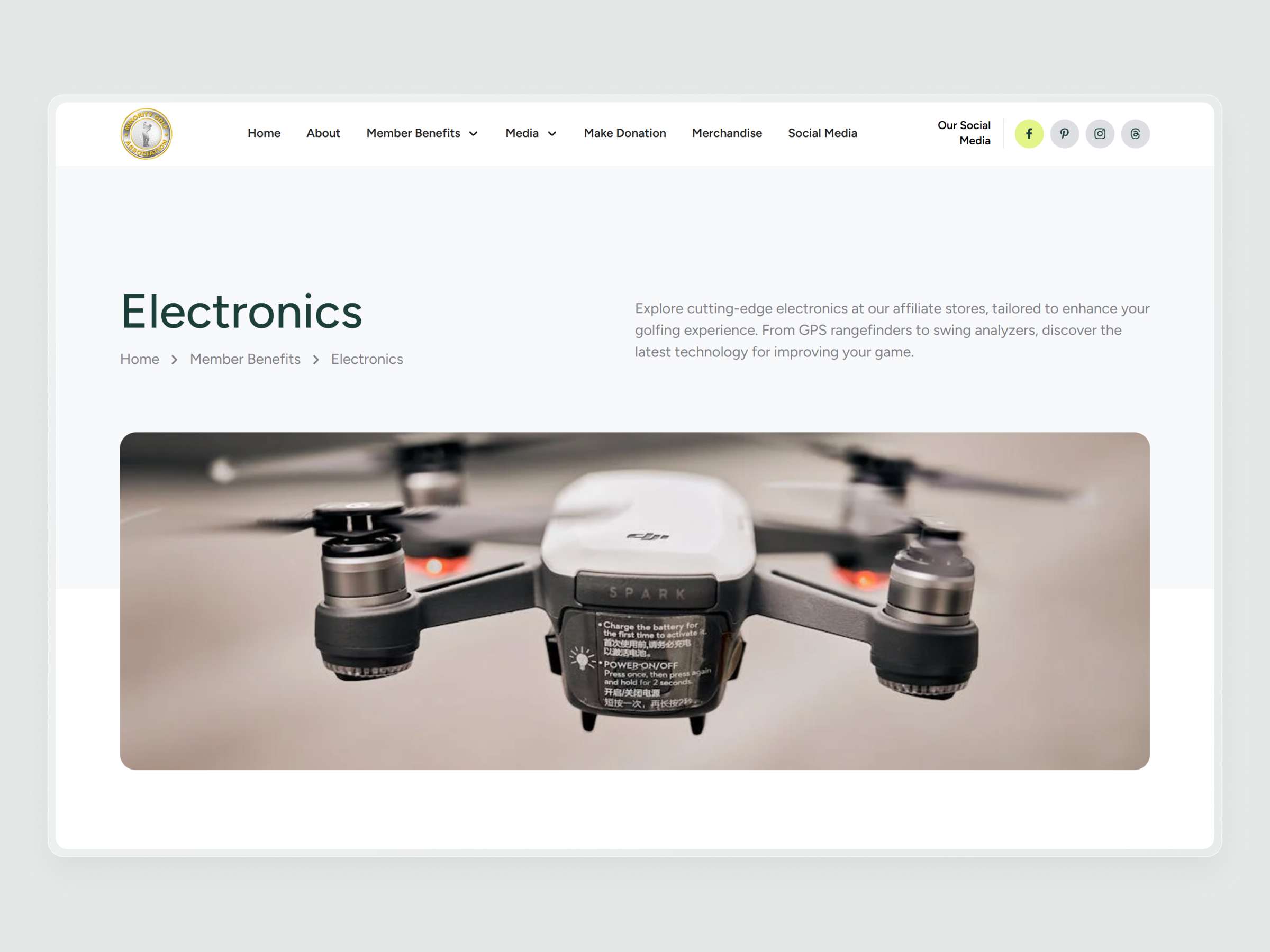 Minority Golf Association Website | Craftnotion