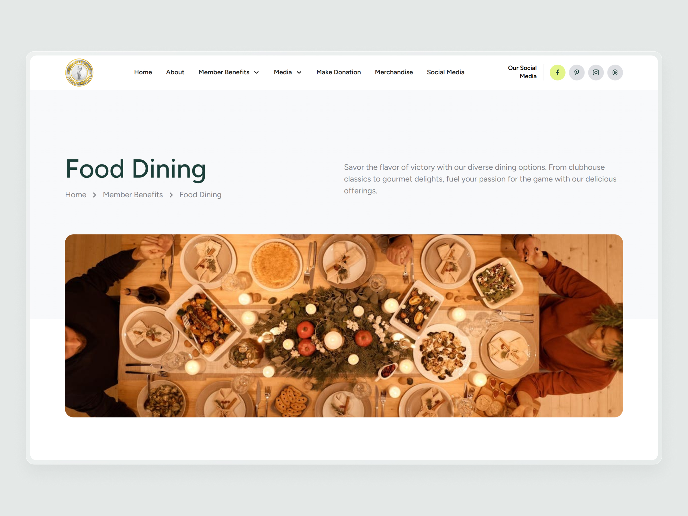 Minority Golf Association Website | Craftnotion