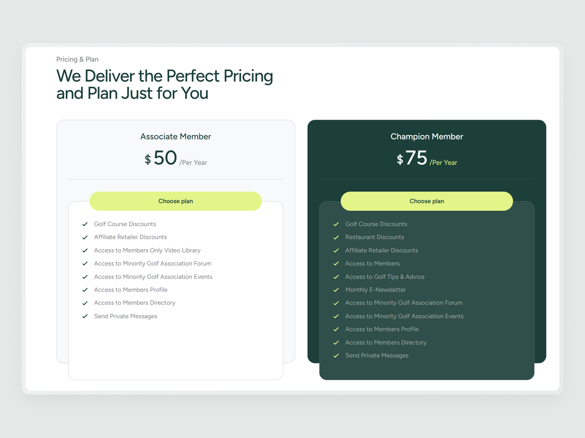 Minority Golf Association Website | Craftnotion