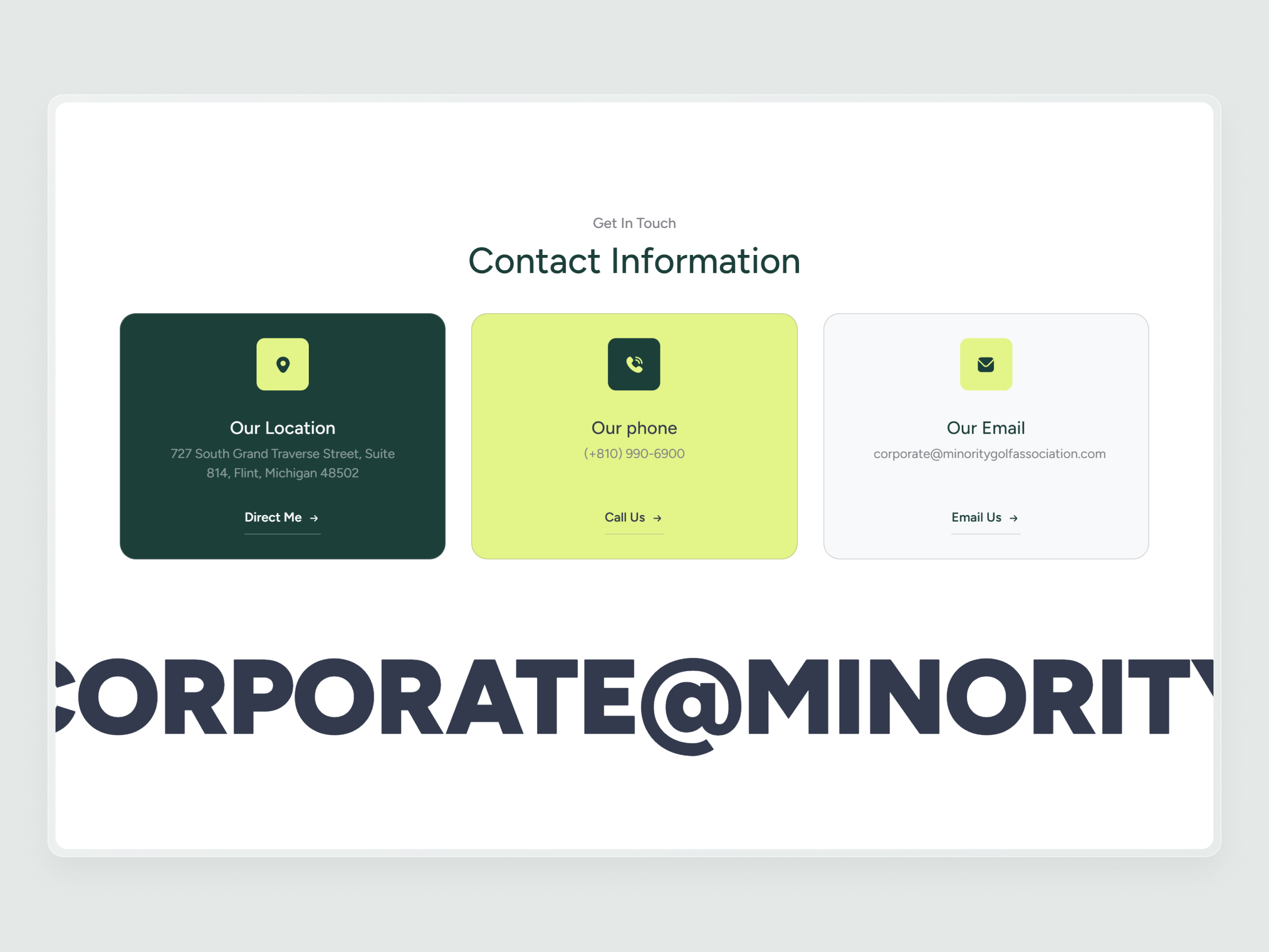 Minority Golf Association Website | Craftnotion