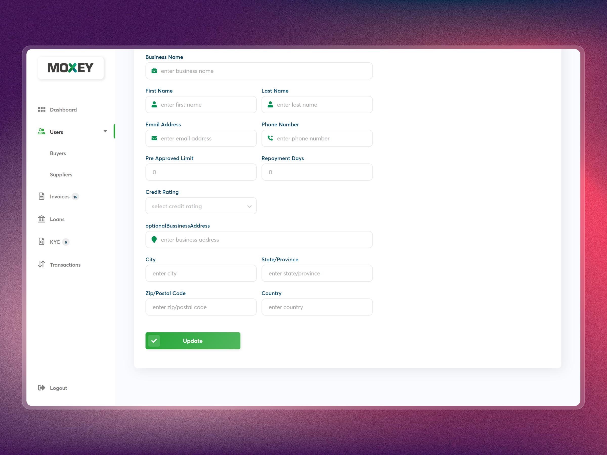 Moxey Invoice Discounting Platform | Craftnotion