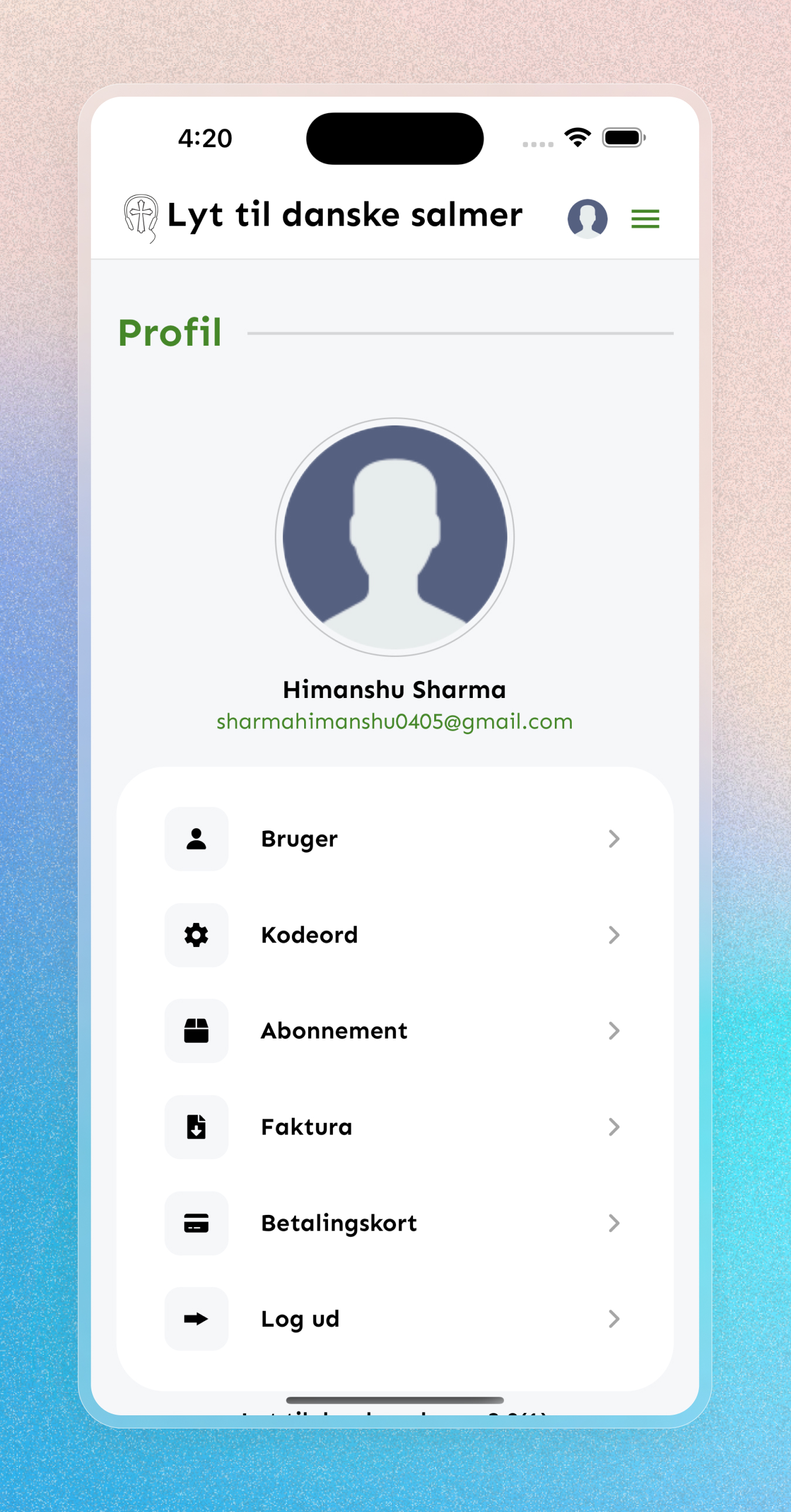 Lyt til Danske Salmer Mobile Apps | Craftnotion