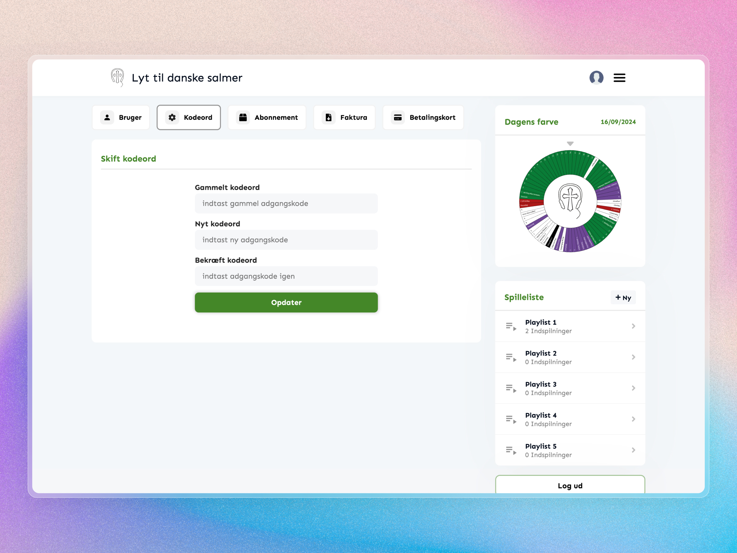 Lyt til Danske Salmer Website | Craftnotion