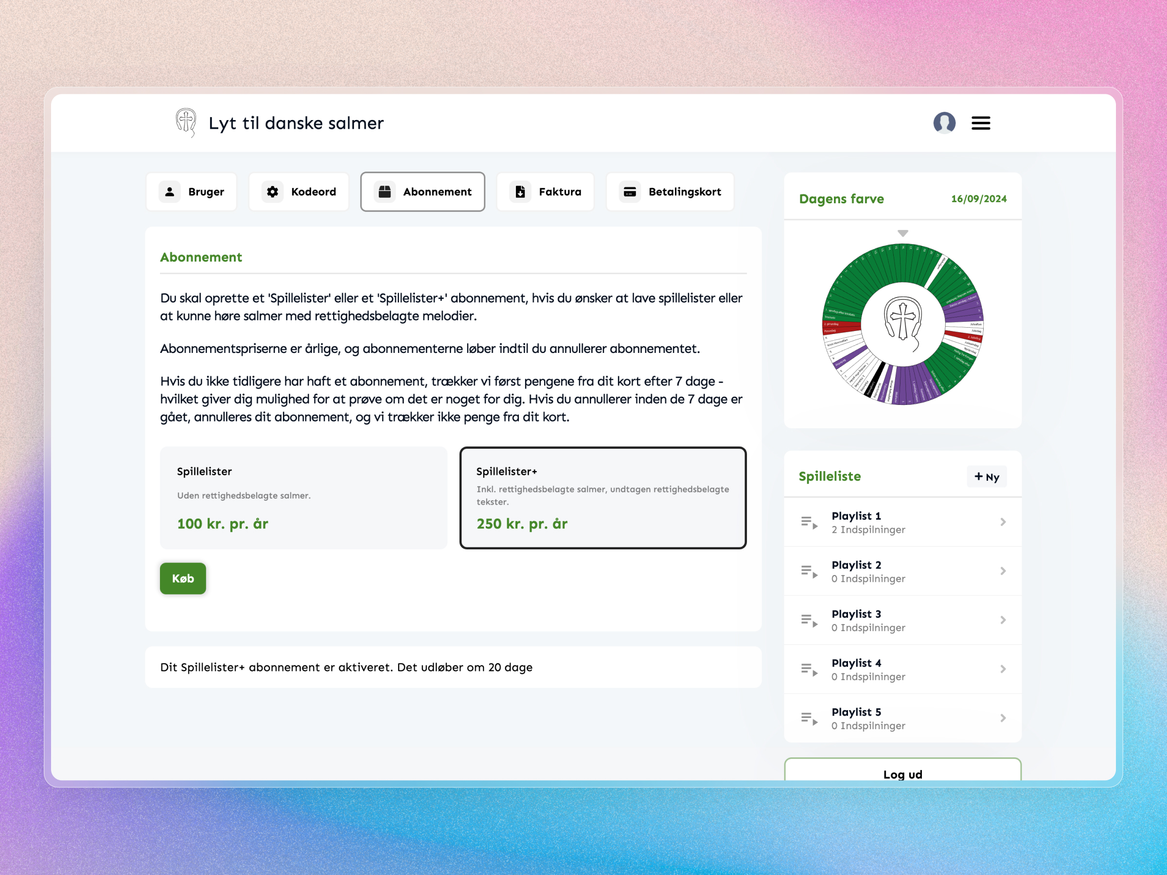 Lyt til Danske Salmer Website | Craftnotion