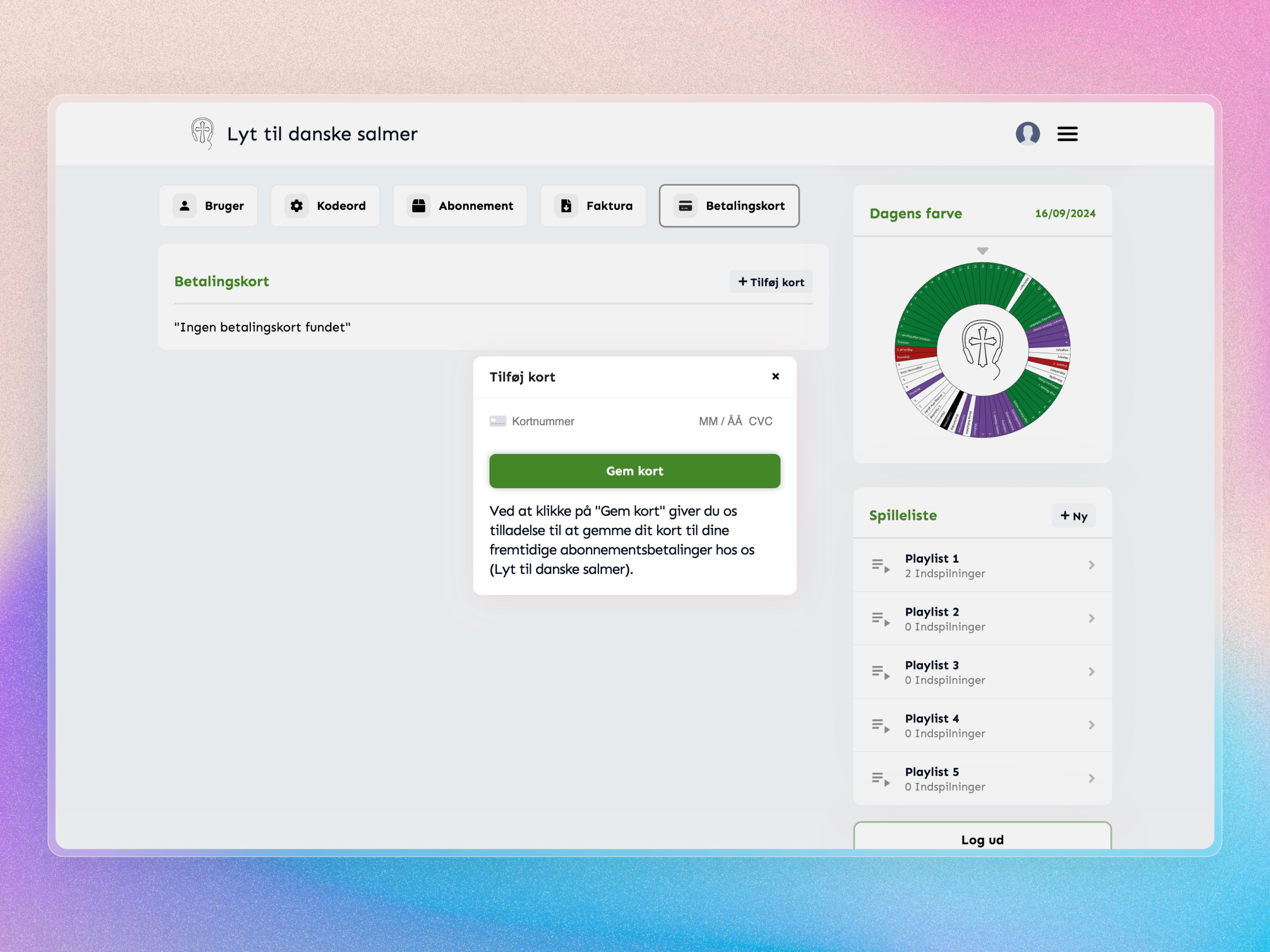 Lyt til Danske Salmer Website | Craftnotion