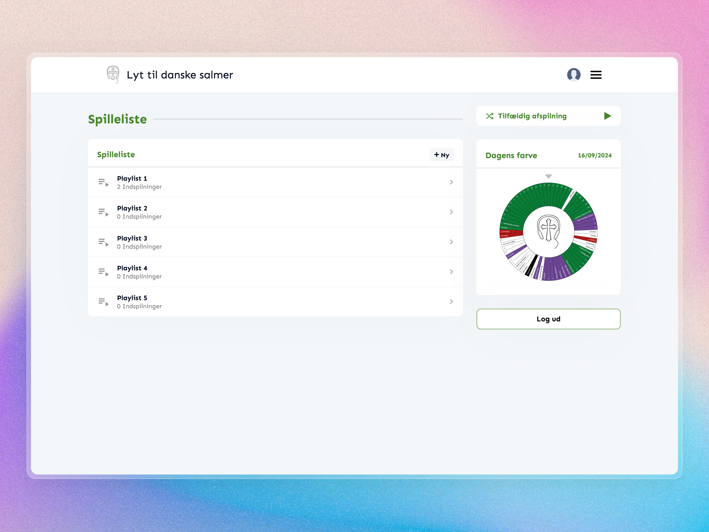 Lyt til Danske Salmer Website | Craftnotion