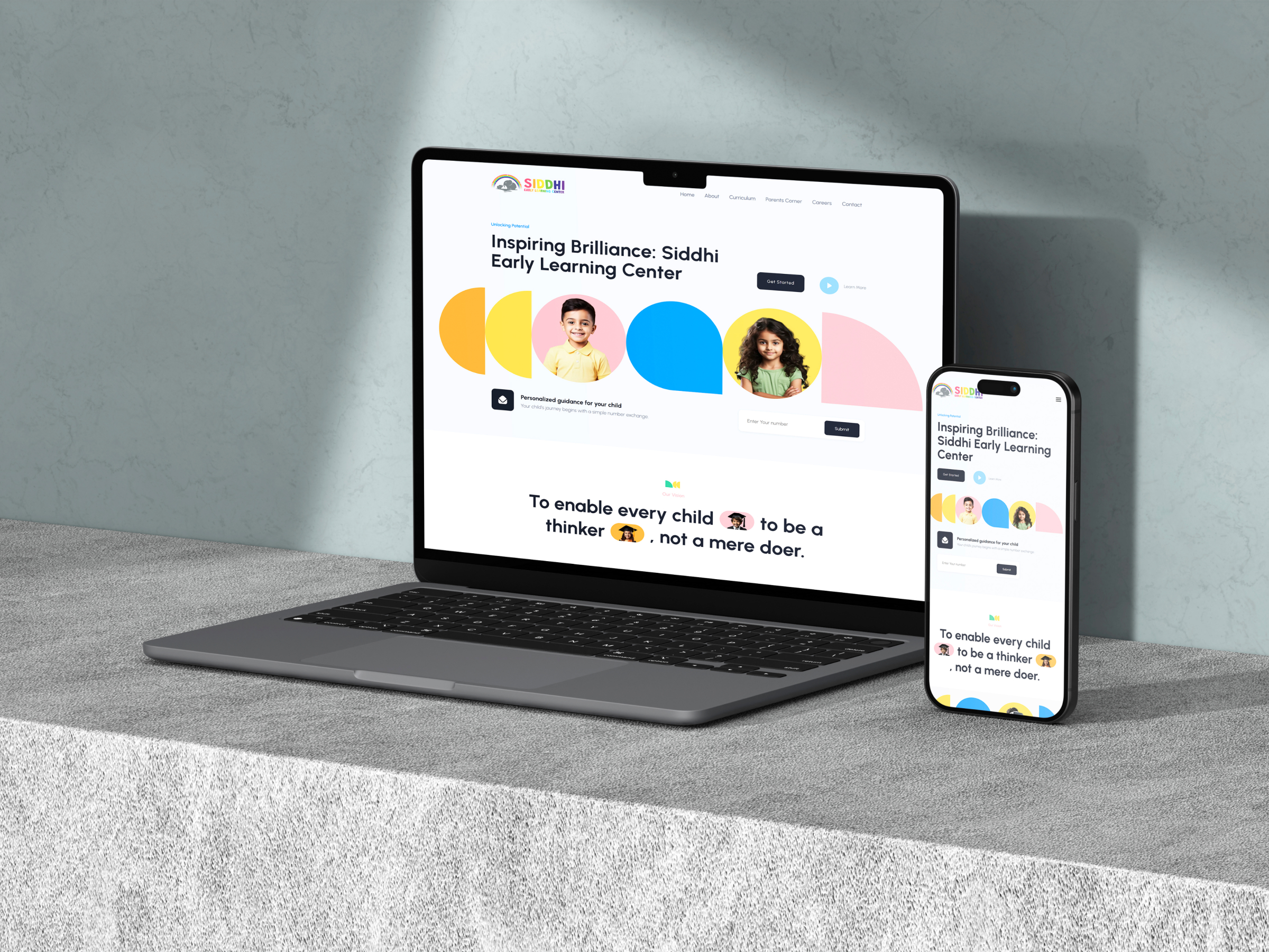 Siddhi Early Learning Center Website | Craftnotion