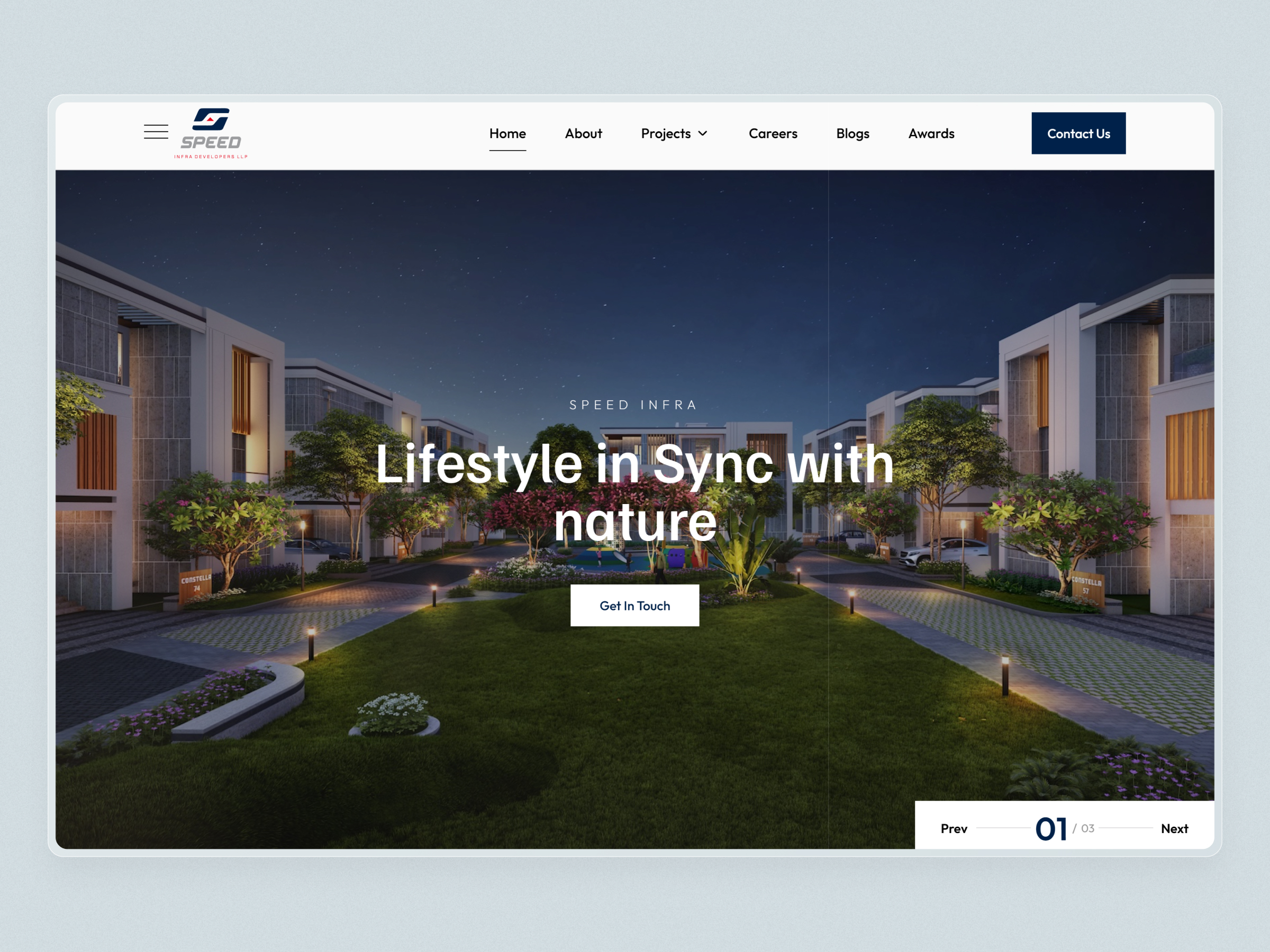 Speed Infra Real Estate Website | Craftnotion