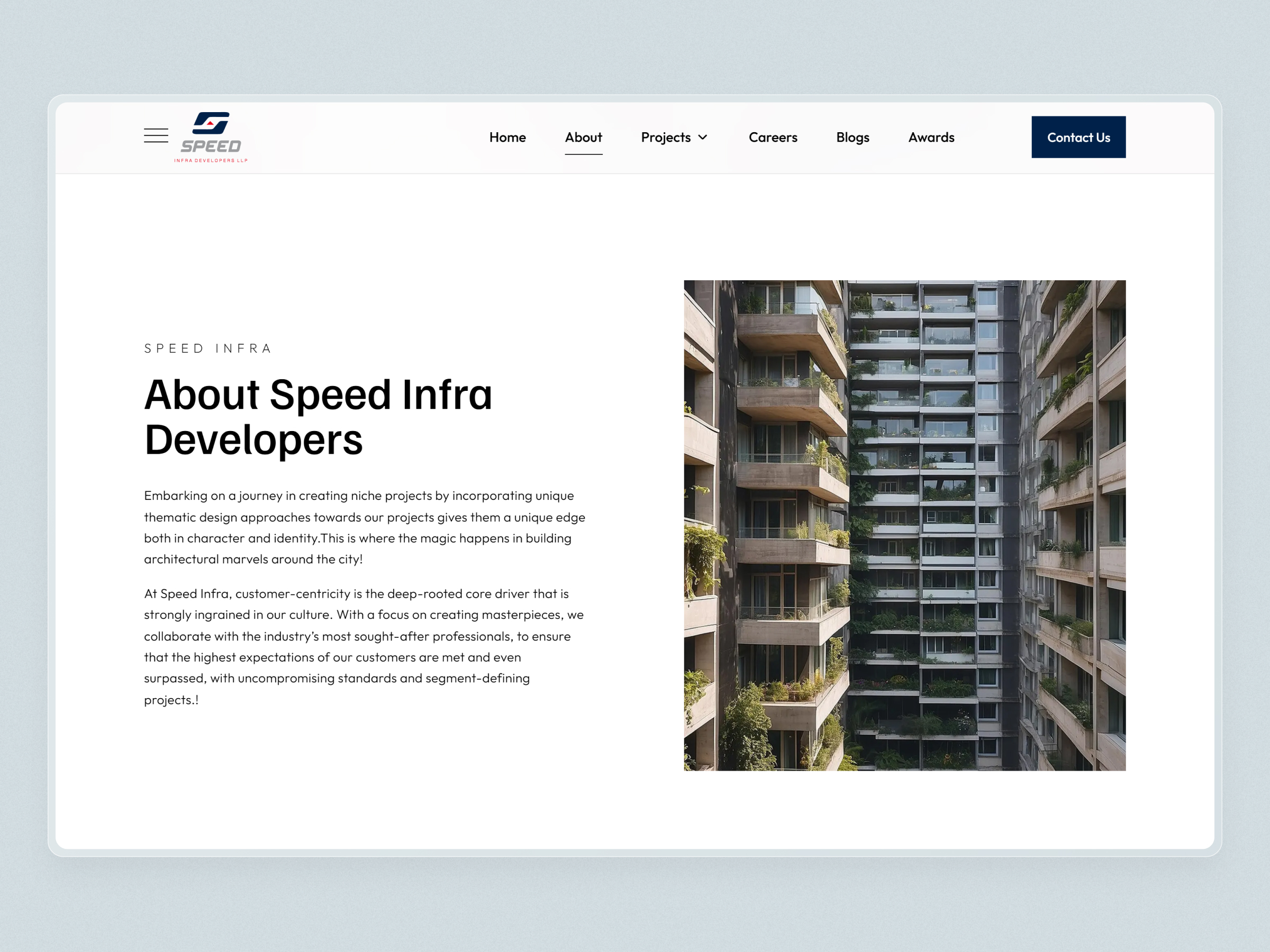 Speed Infra Real Estate Website | Craftnotion