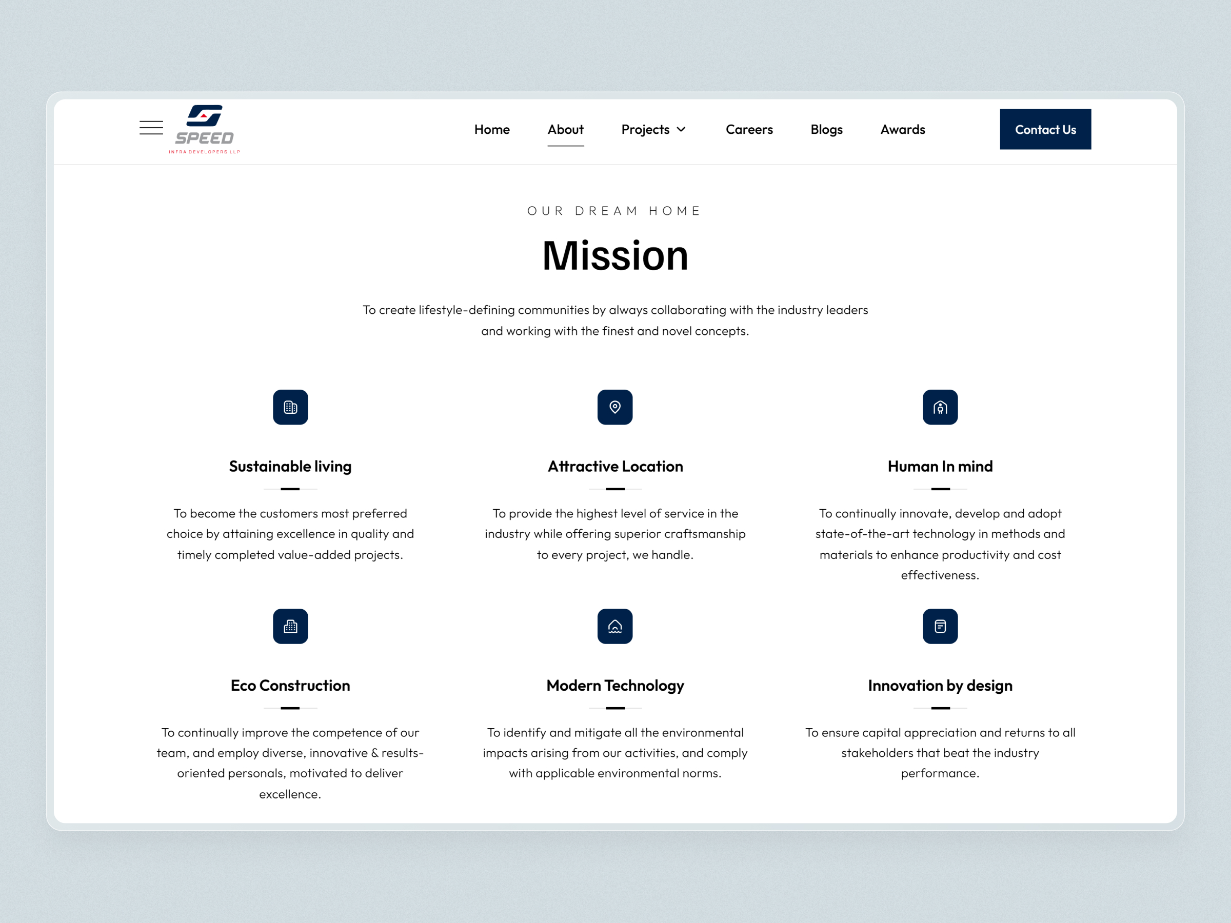 Speed Infra Real Estate Website | Craftnotion