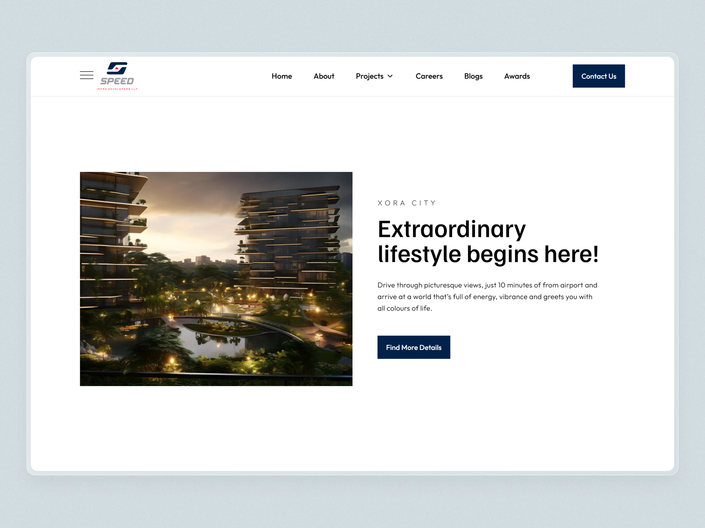 Speed Infra Real Estate Website | Craftnotion