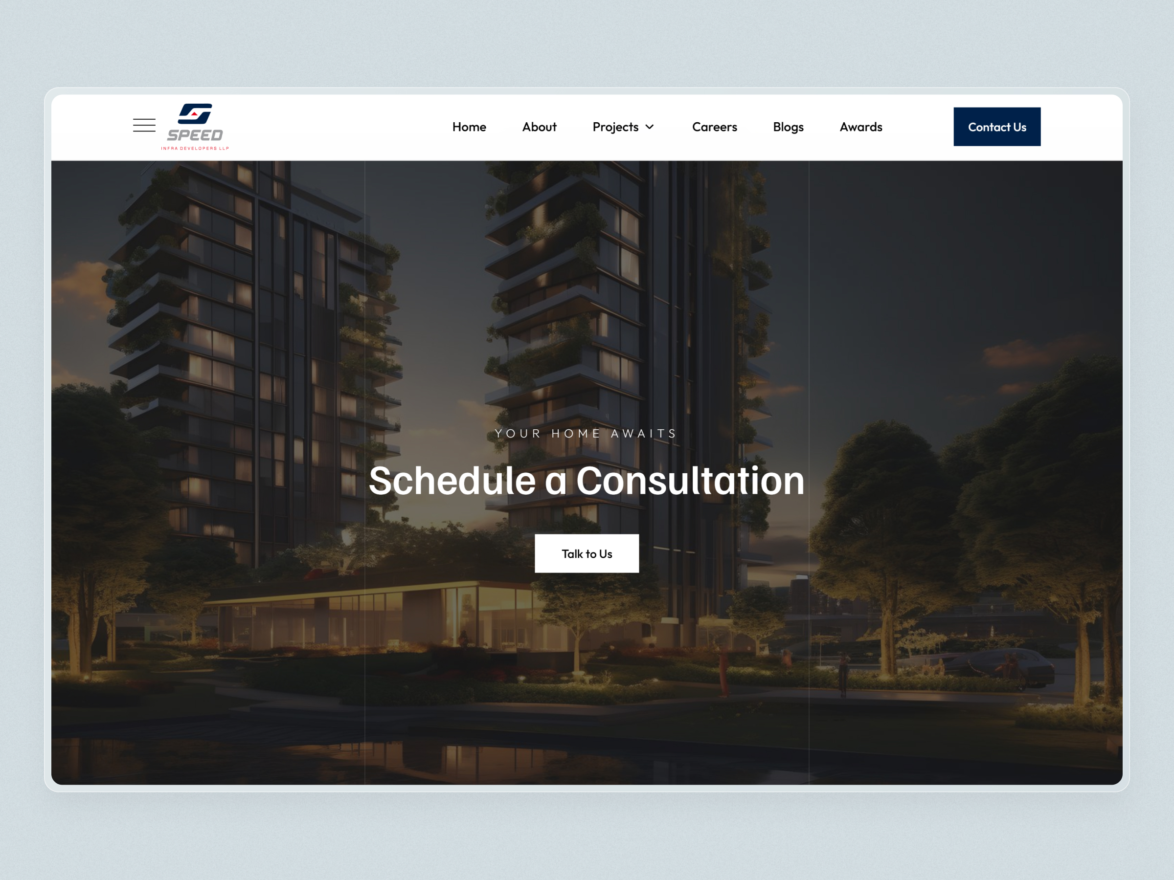 Speed Infra Real Estate Website | Craftnotion