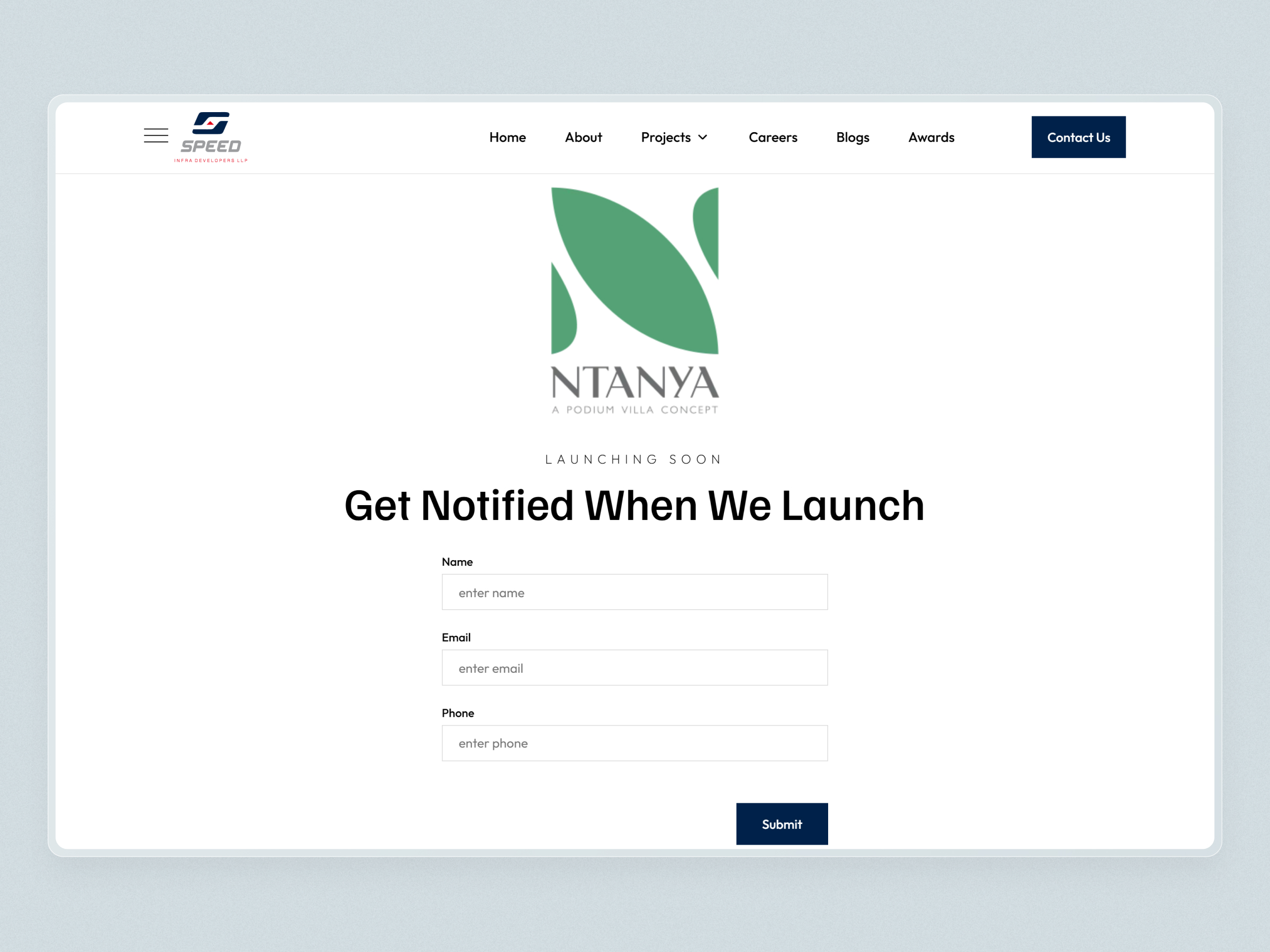 Speed Infra Real Estate Website | Craftnotion