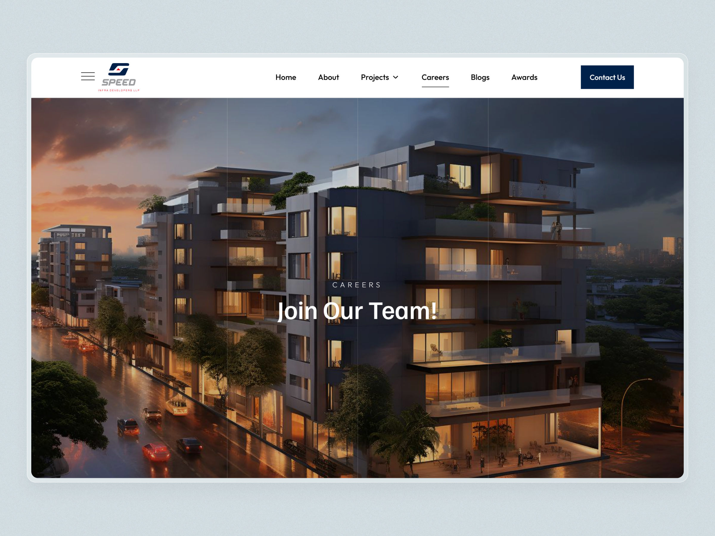 Speed Infra Real Estate Website | Craftnotion