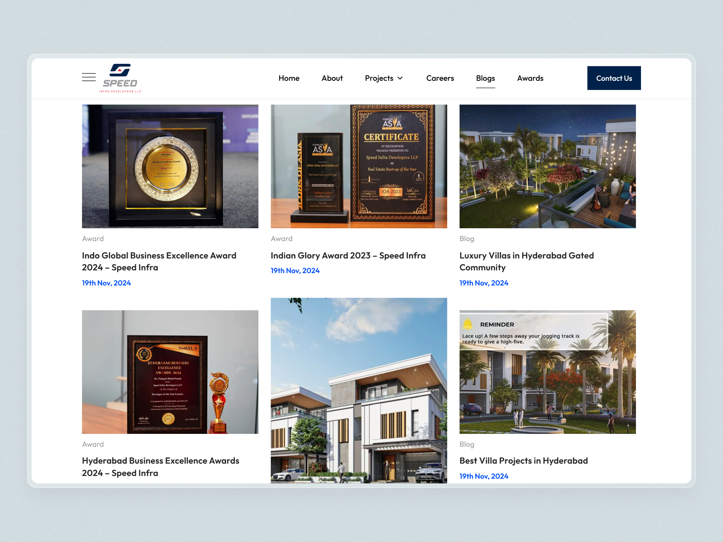 Speed Infra Real Estate Website | Craftnotion